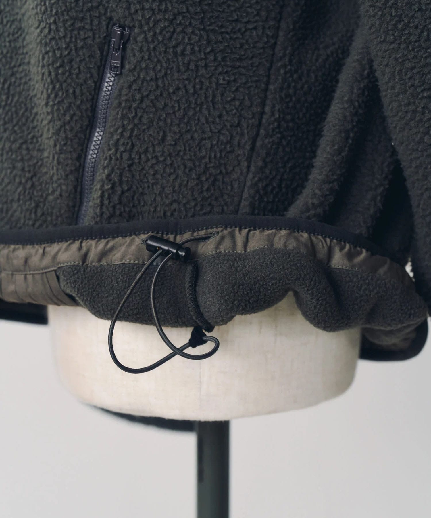 curved zip boa hoodie(unisex) Knuth Marf