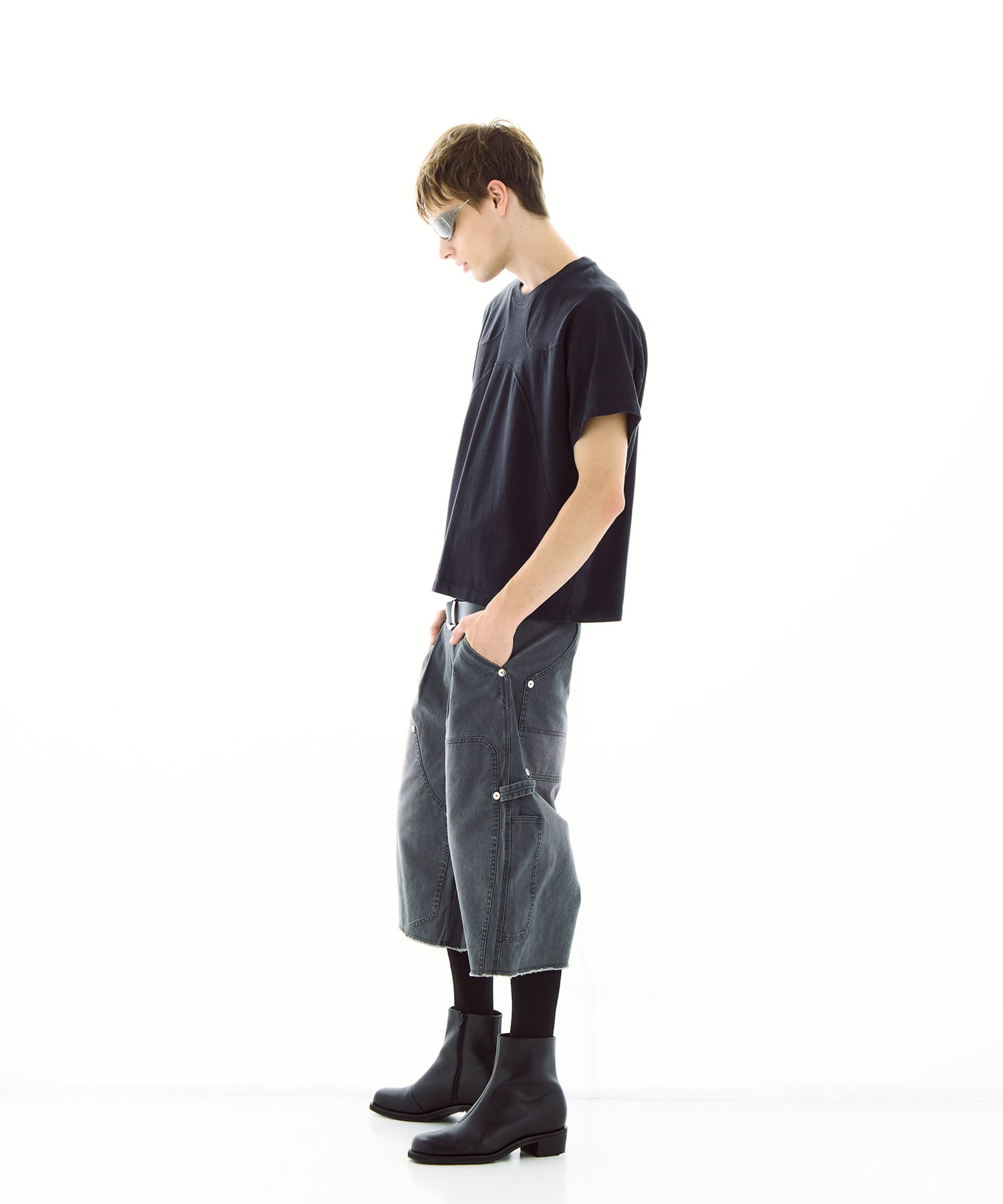 DUCK DOUBLE KNEE CURVED LEG SHORTS CONZ