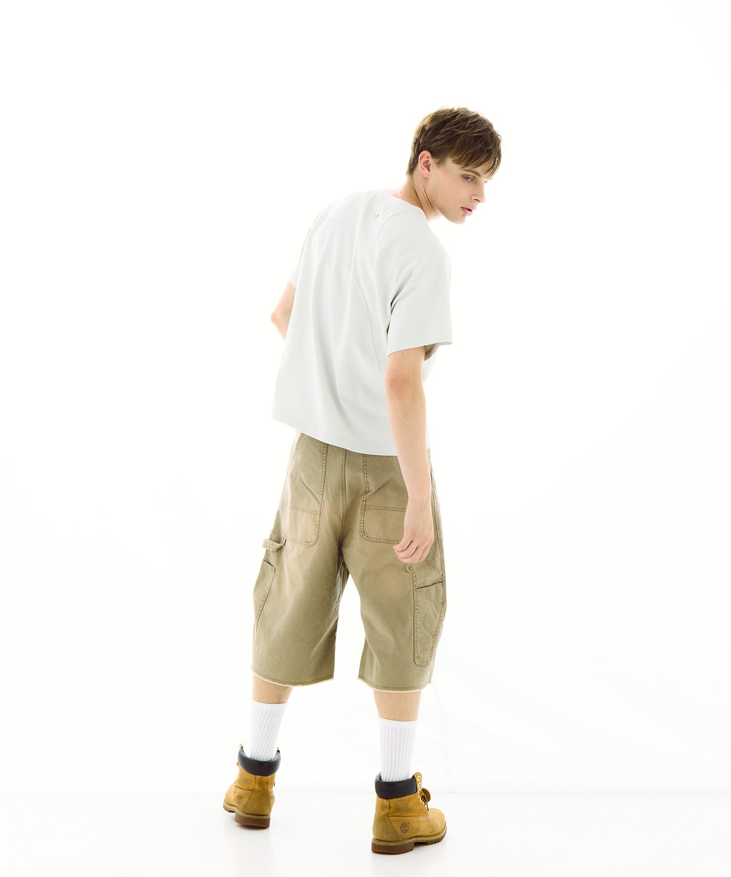DUCK DOUBLE KNEE CURVED LEG SHORTS CONZ