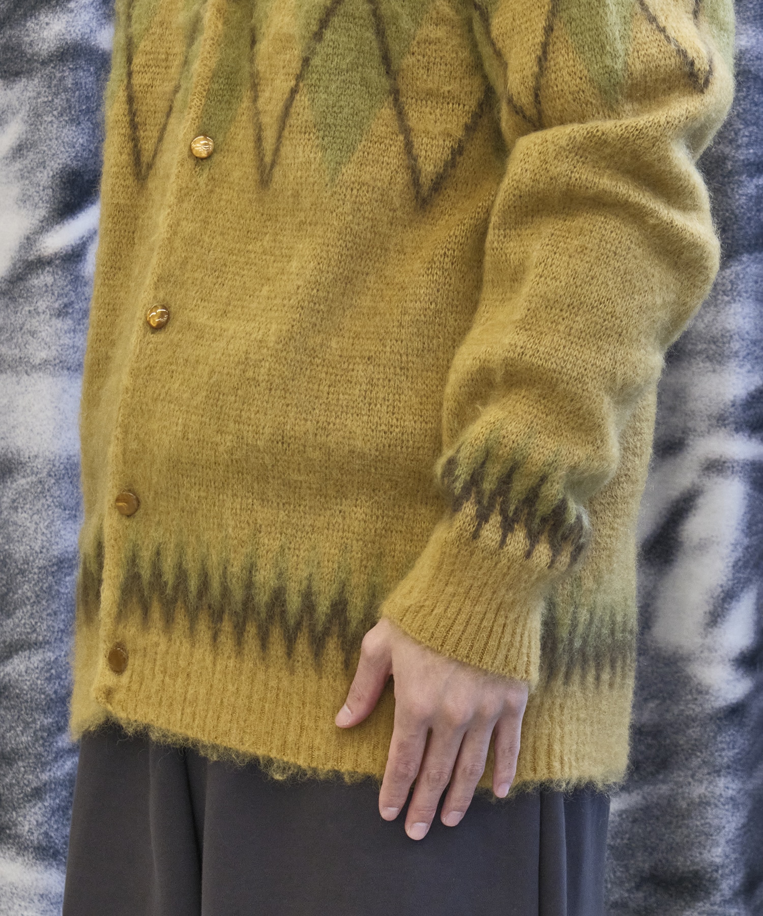 Mohair Cardigan Argyle Needles