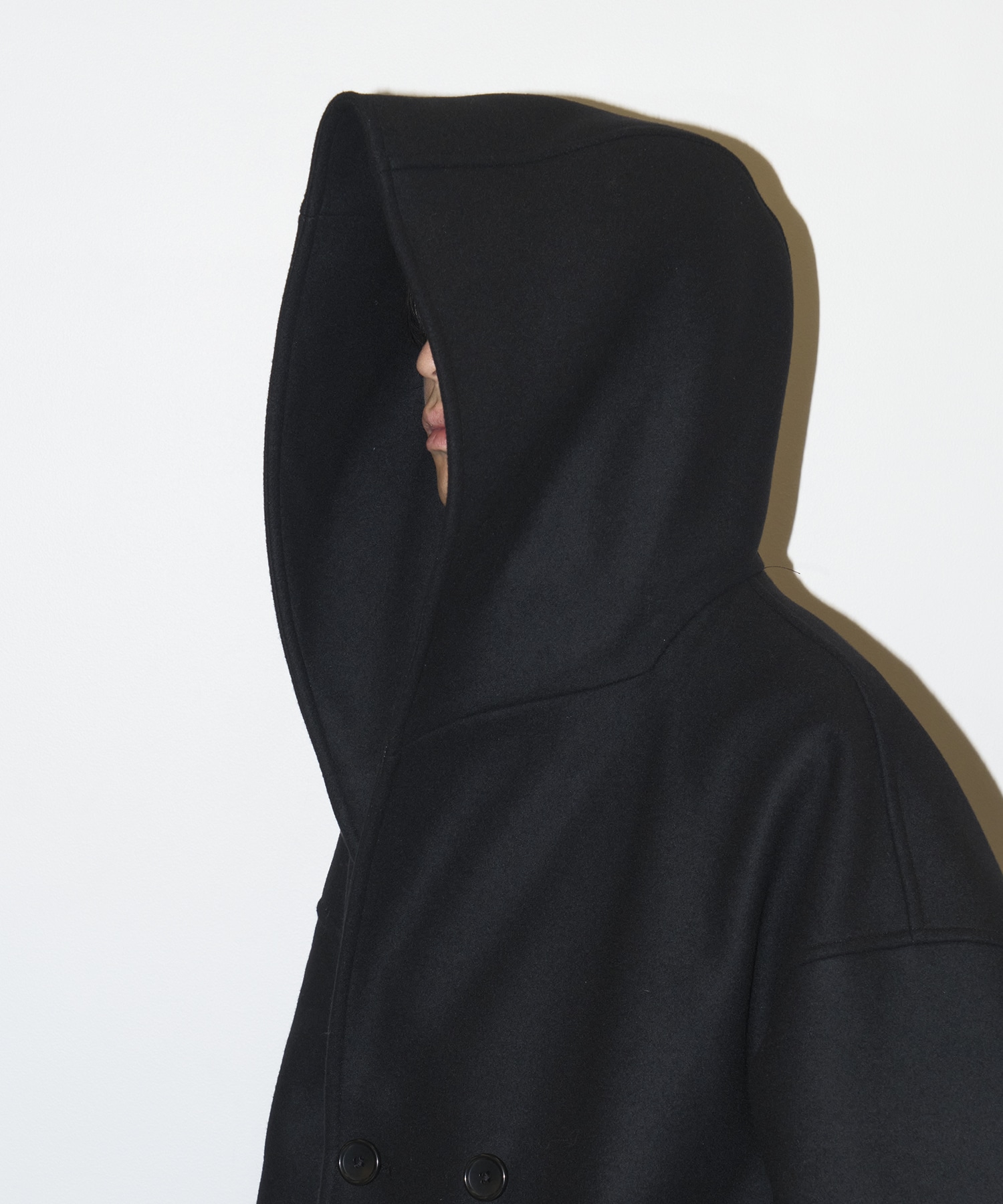 Wool Melton Double Breasted Jedi Coat COOTIE PRODUCTIONS