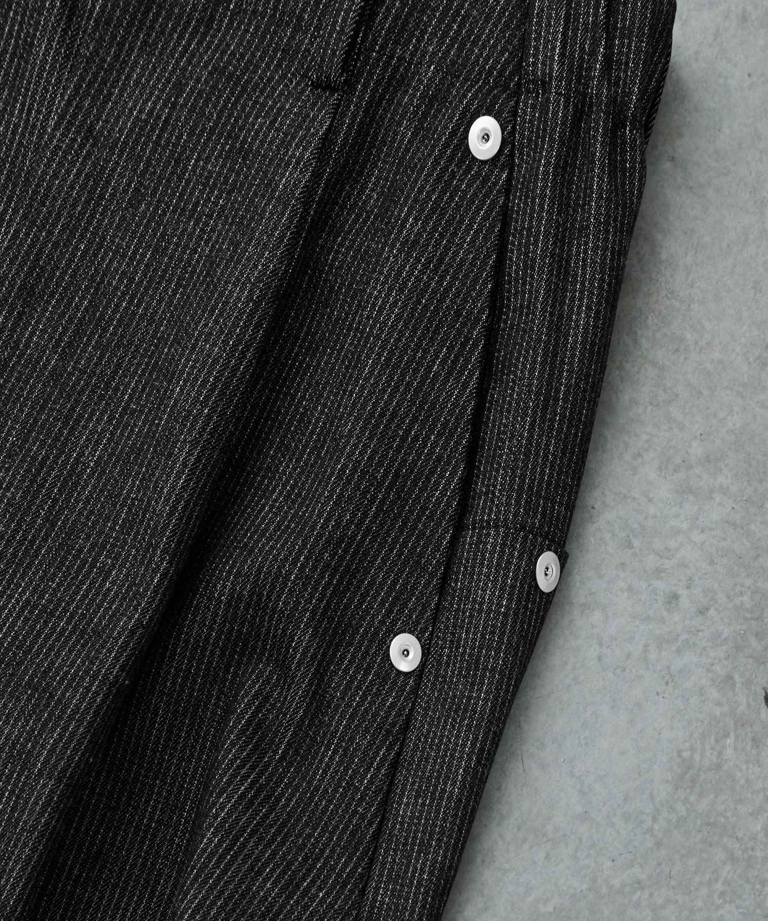 curve leg trousers pique denim CONZ