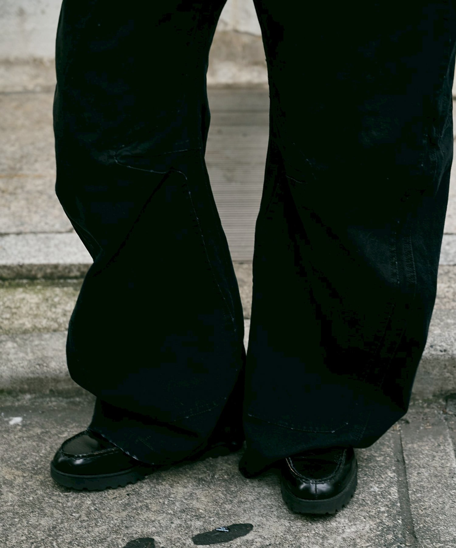 BASICKS×DUCK DOUBLE KNEE CURVED LEG PANTS BASICKS