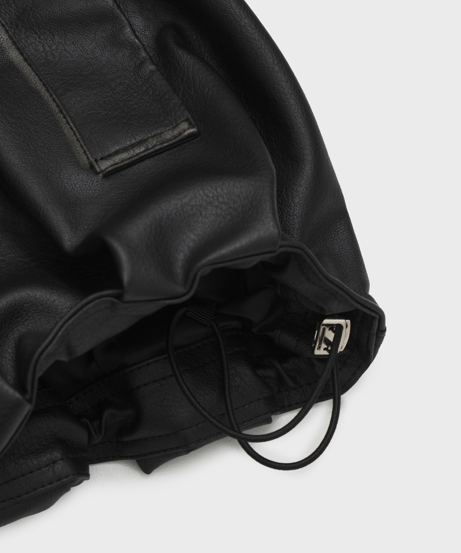 BALLOON LEATHER ZIP UP JACKET CONZ