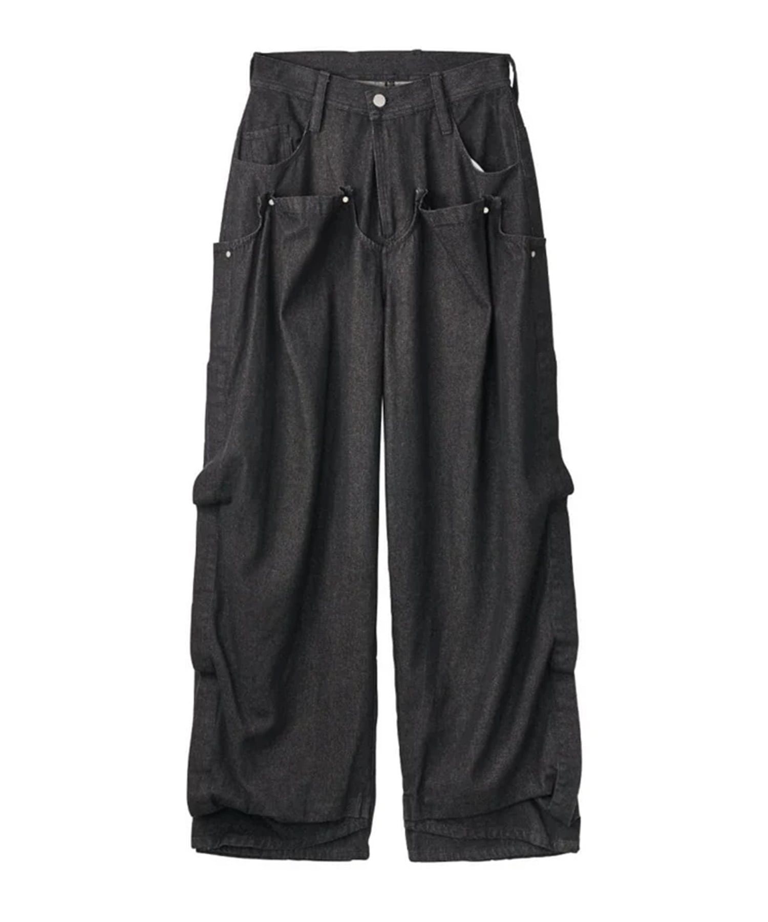 cling drape denim pants(unisex) Knuth Marf