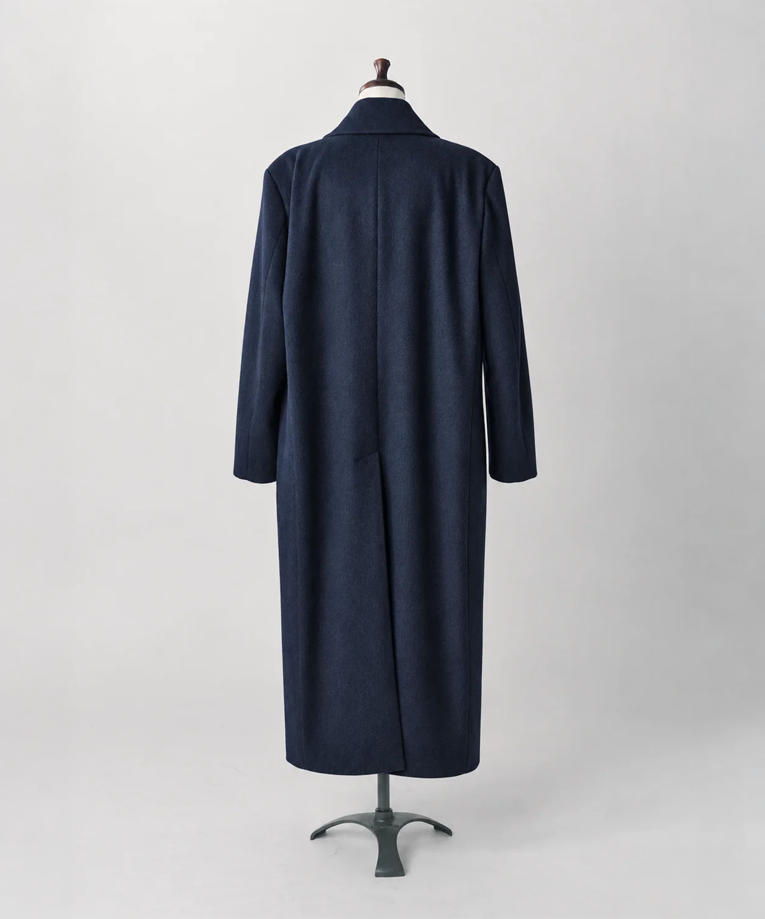 single-breasted long coat/navy Knuth Marf