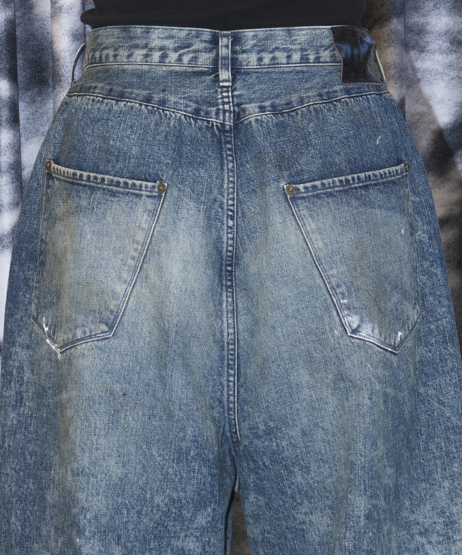 FRESH MAN DENIM WIDE PANTS PAINT refomed