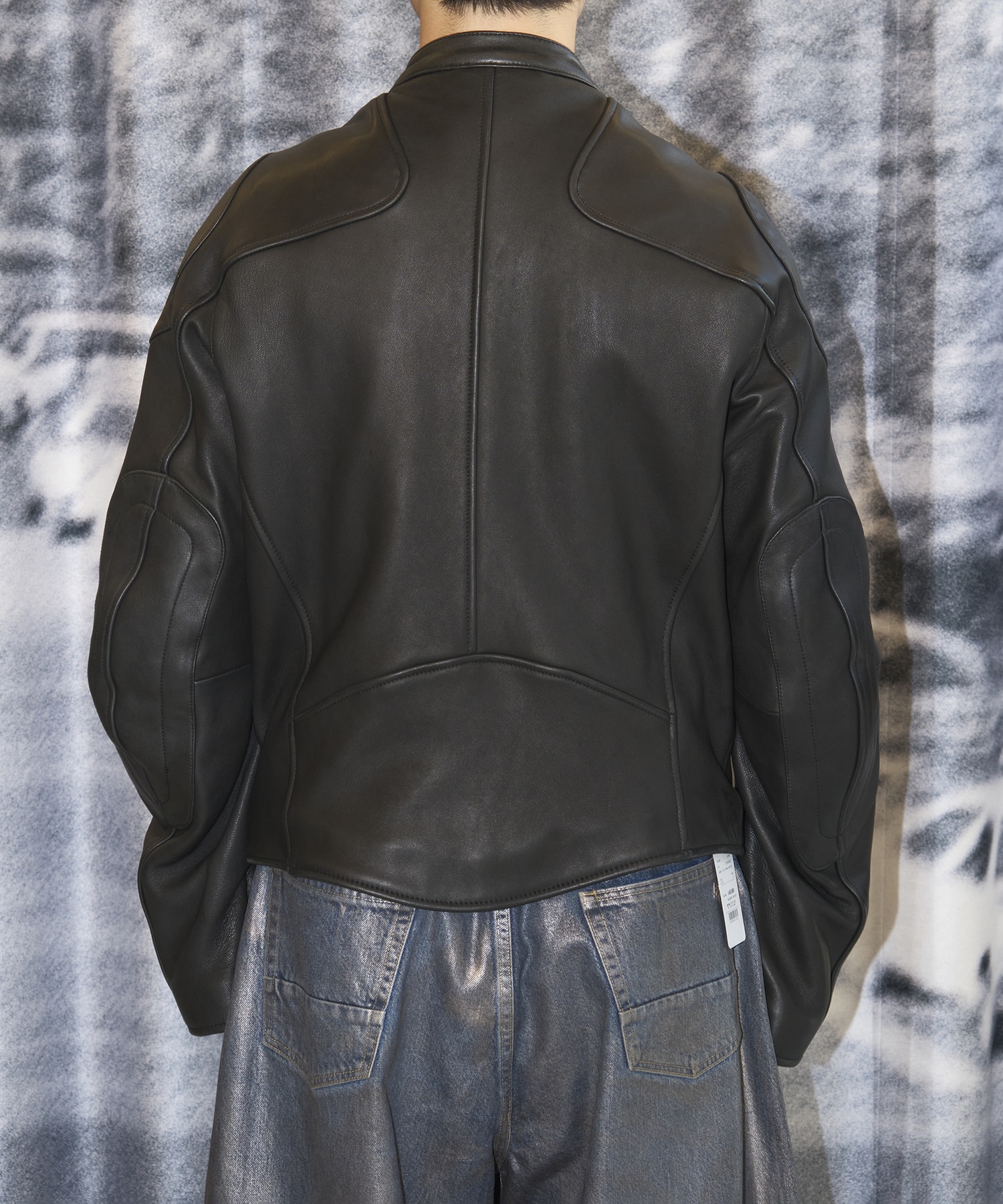 LEATHER MOTORCYCLE JACKET NVRFRGT