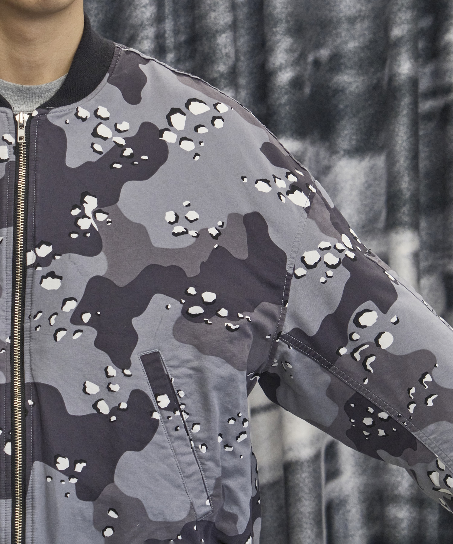 Camouflage Padded Bomber Jacket COOTIE PRODUCTIONS