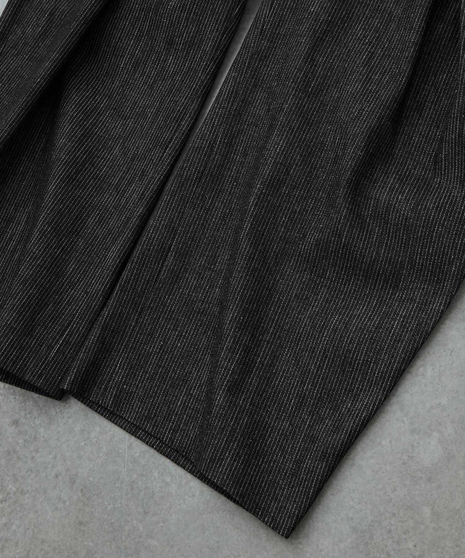 curve leg trousers pique denim CONZ