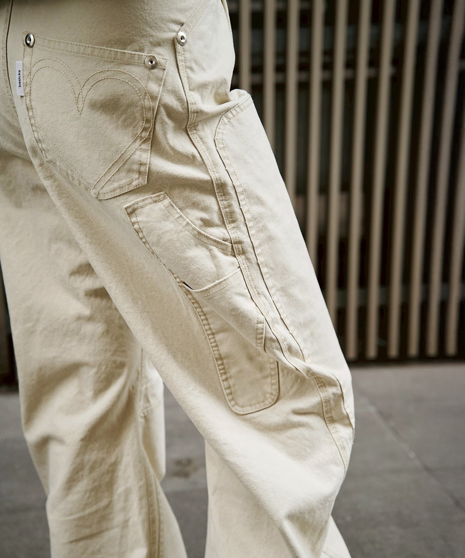 BASICKS×DUCK DOUBLE KNEE CURVED LEG PANTS BASICKS