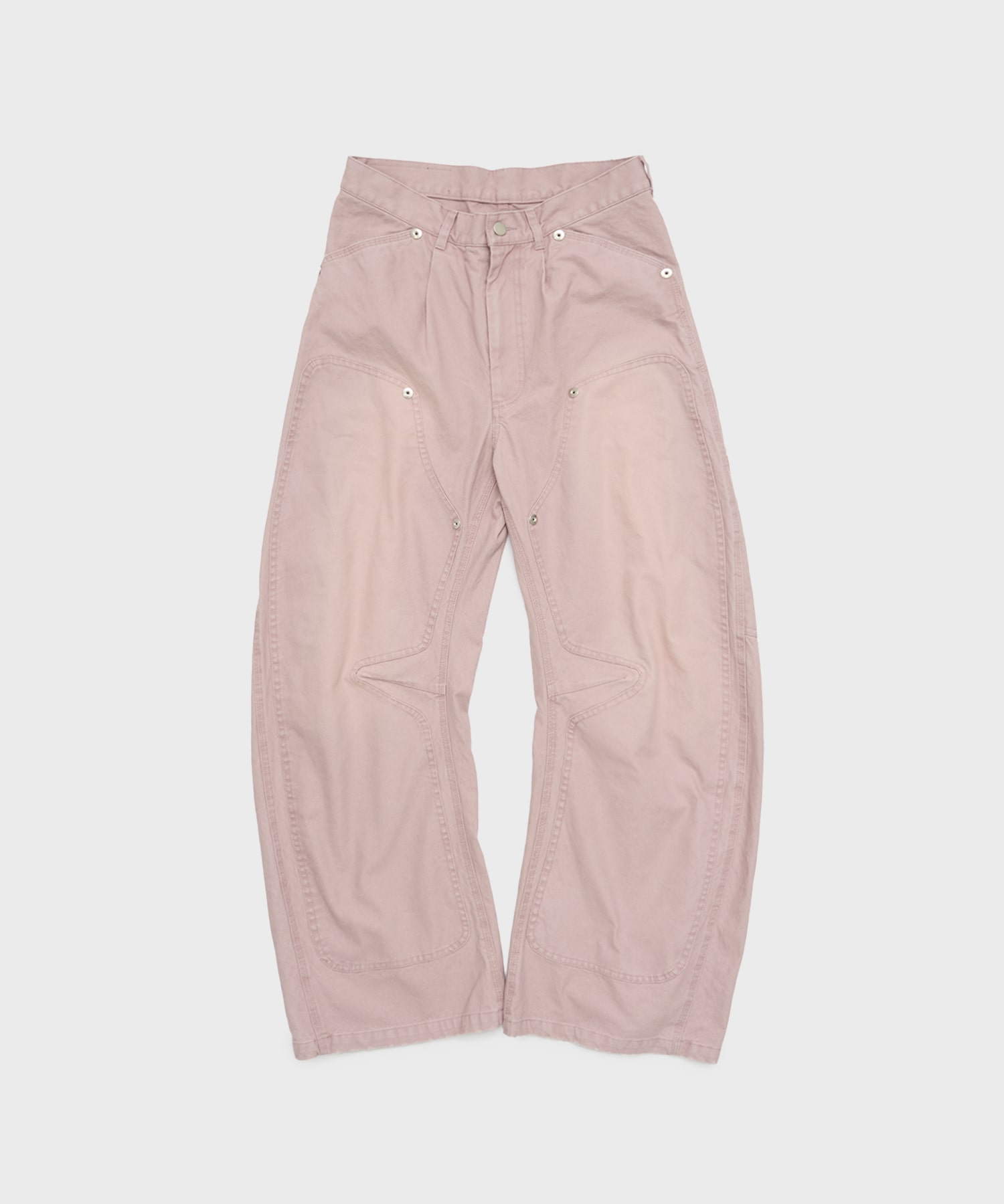 BASICKS×DUCK DOUBLE KNEE CURVED LEG PANTS BASICKS