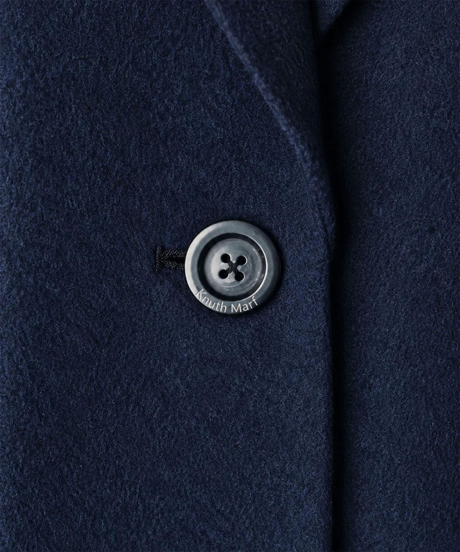 single-breasted long coat/navy Knuth Marf