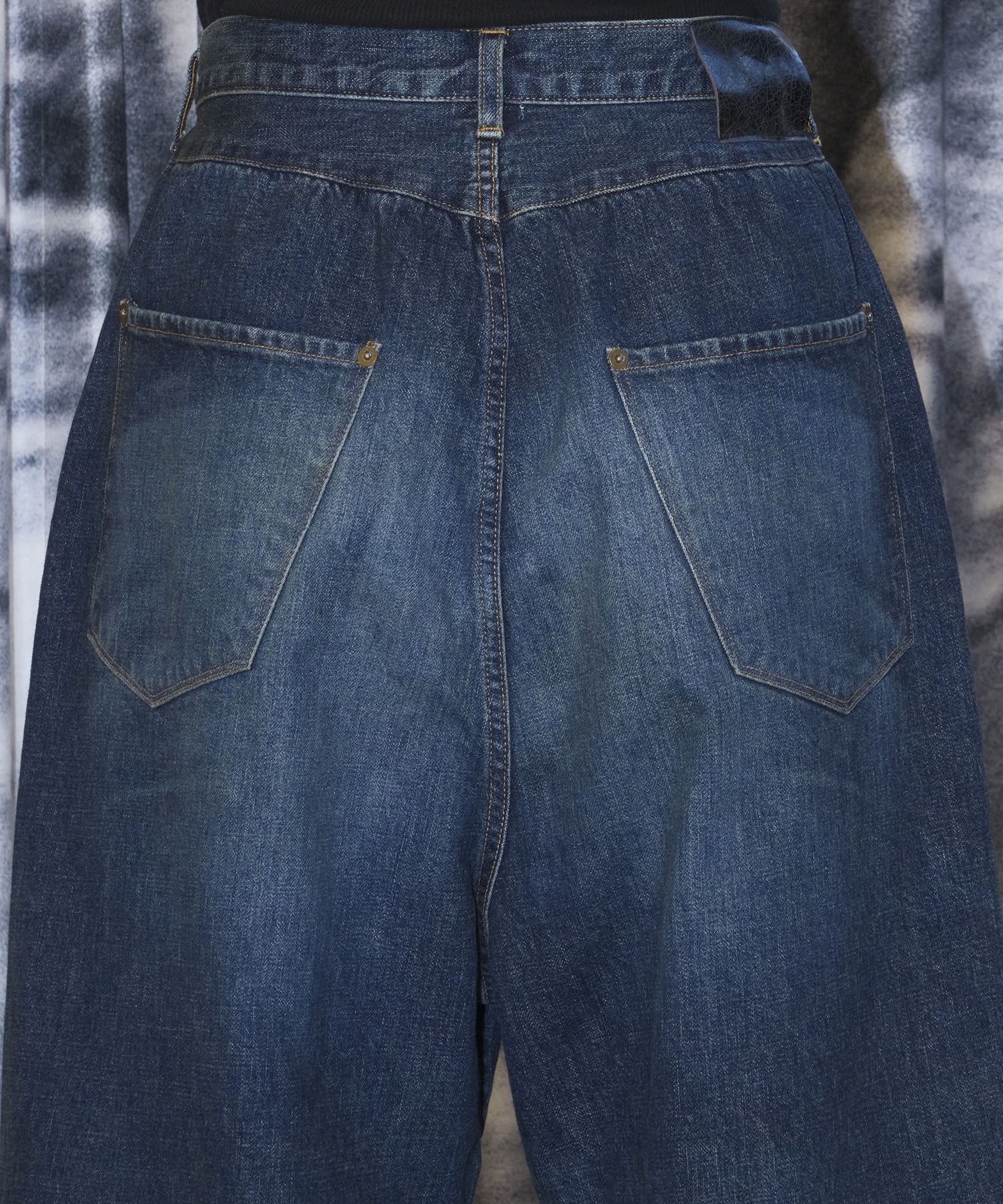 FRESH MAN DENIM WIDE PANTS USED refomed