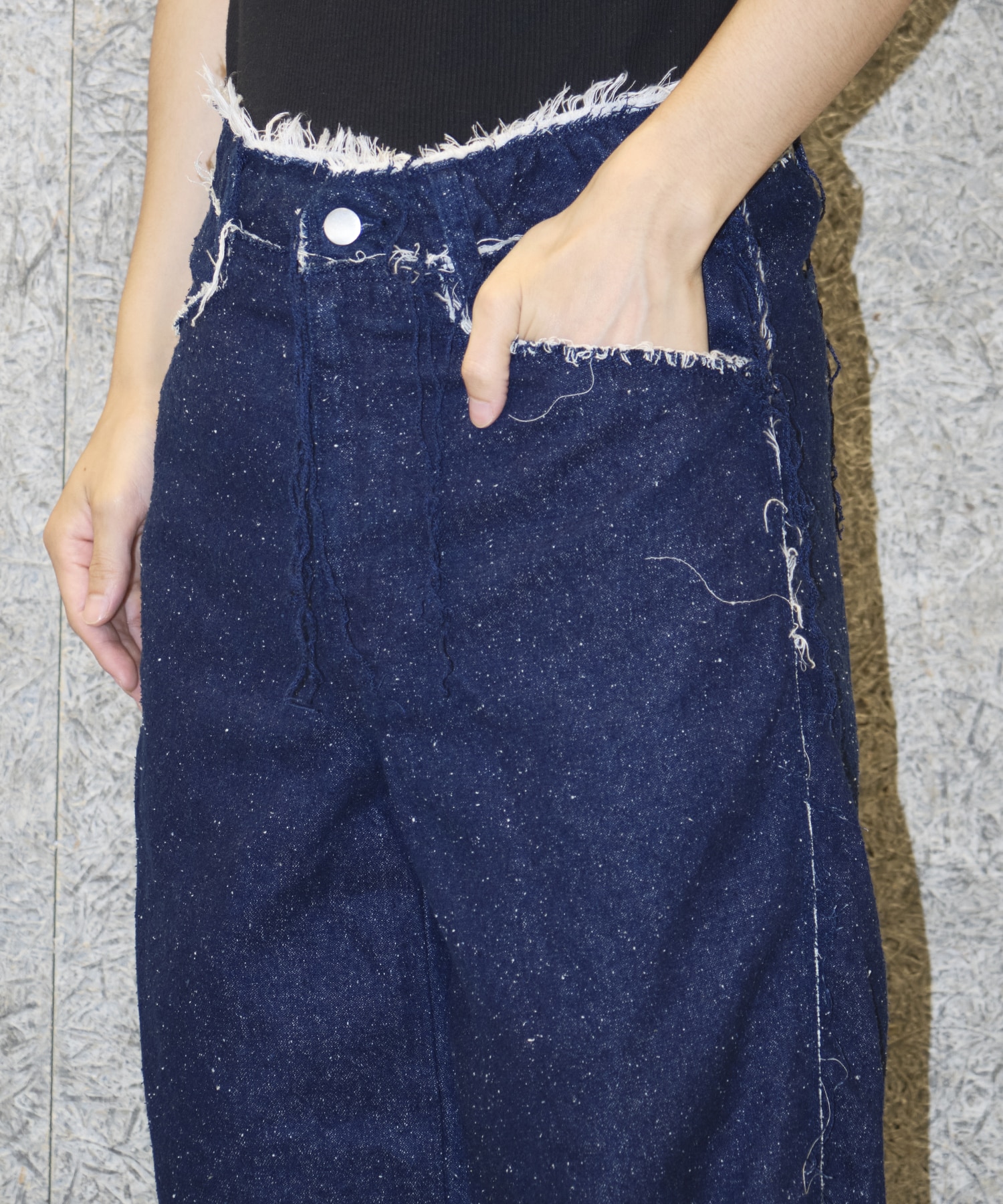 SILK DENIM PANTS Midorikawa