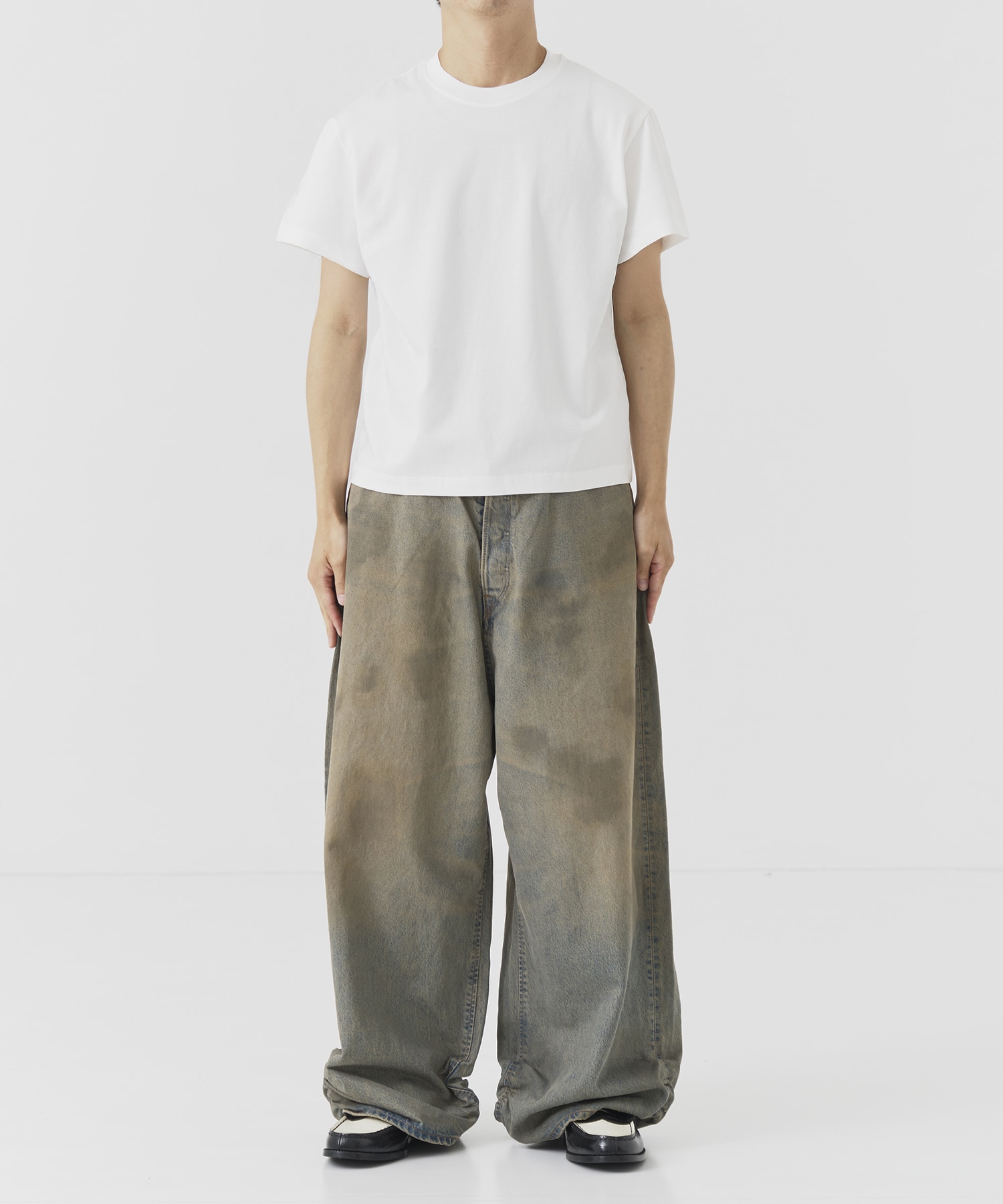 FRESH MAN DENIM WIDE PANTS by EDWIN USED refomed
