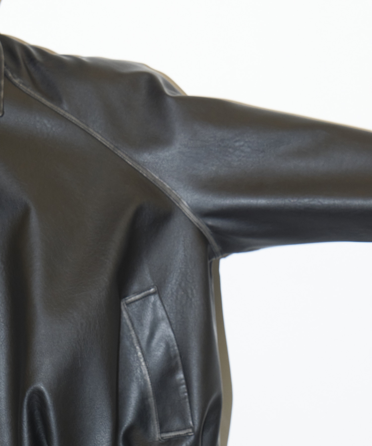 BALOON ZIP UP JACKET FAUX LEATHER CONZ
