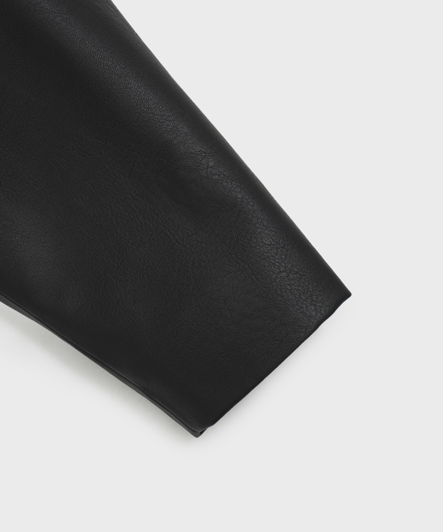 BALLOON LEATHER ZIP UP JACKET CONZ