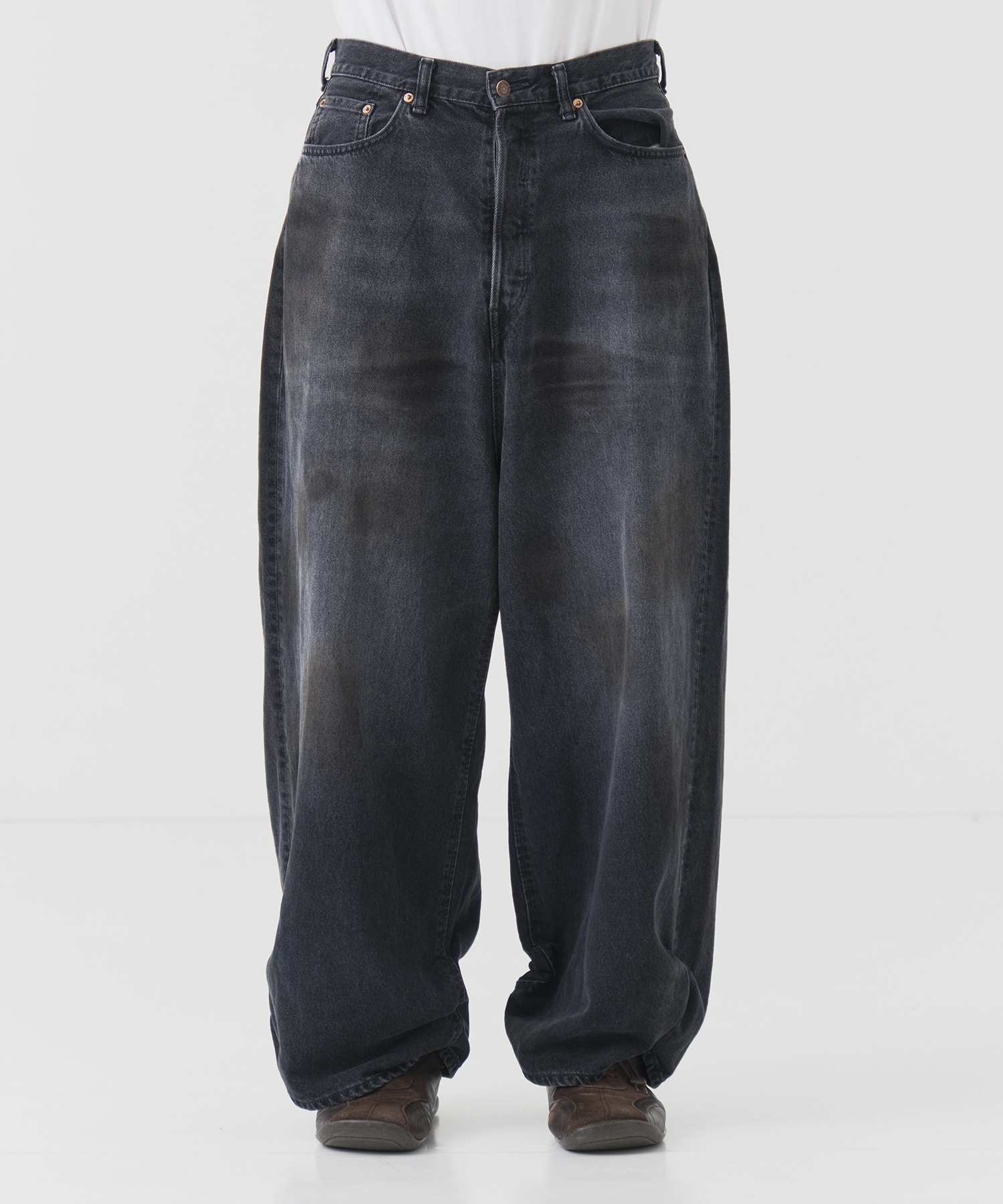 FRESH MAN DENIM WIDE PANTS by EDWIN USED refomed
