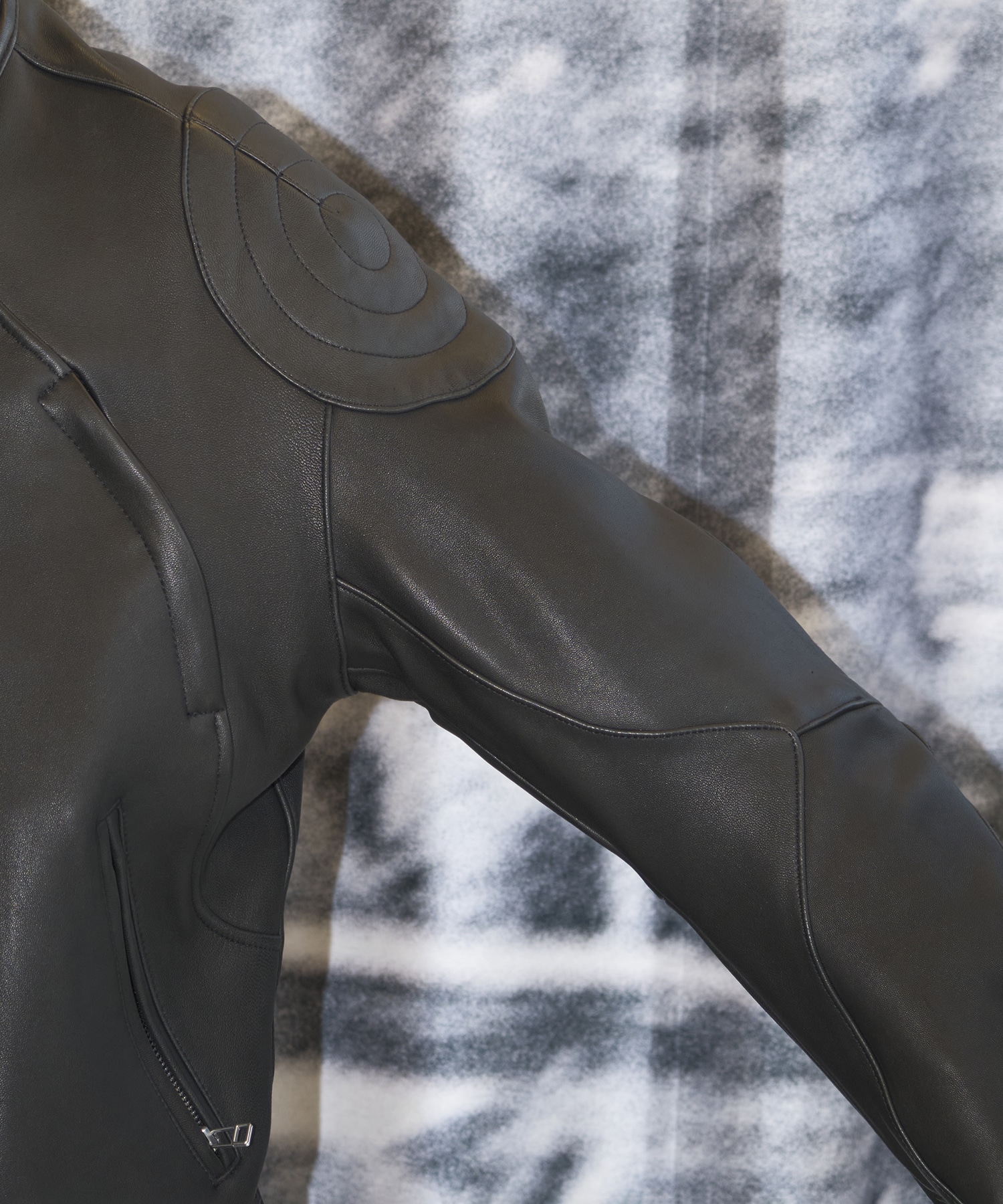 LEATHER MOTORCYCLE JACKET NVRFRGT