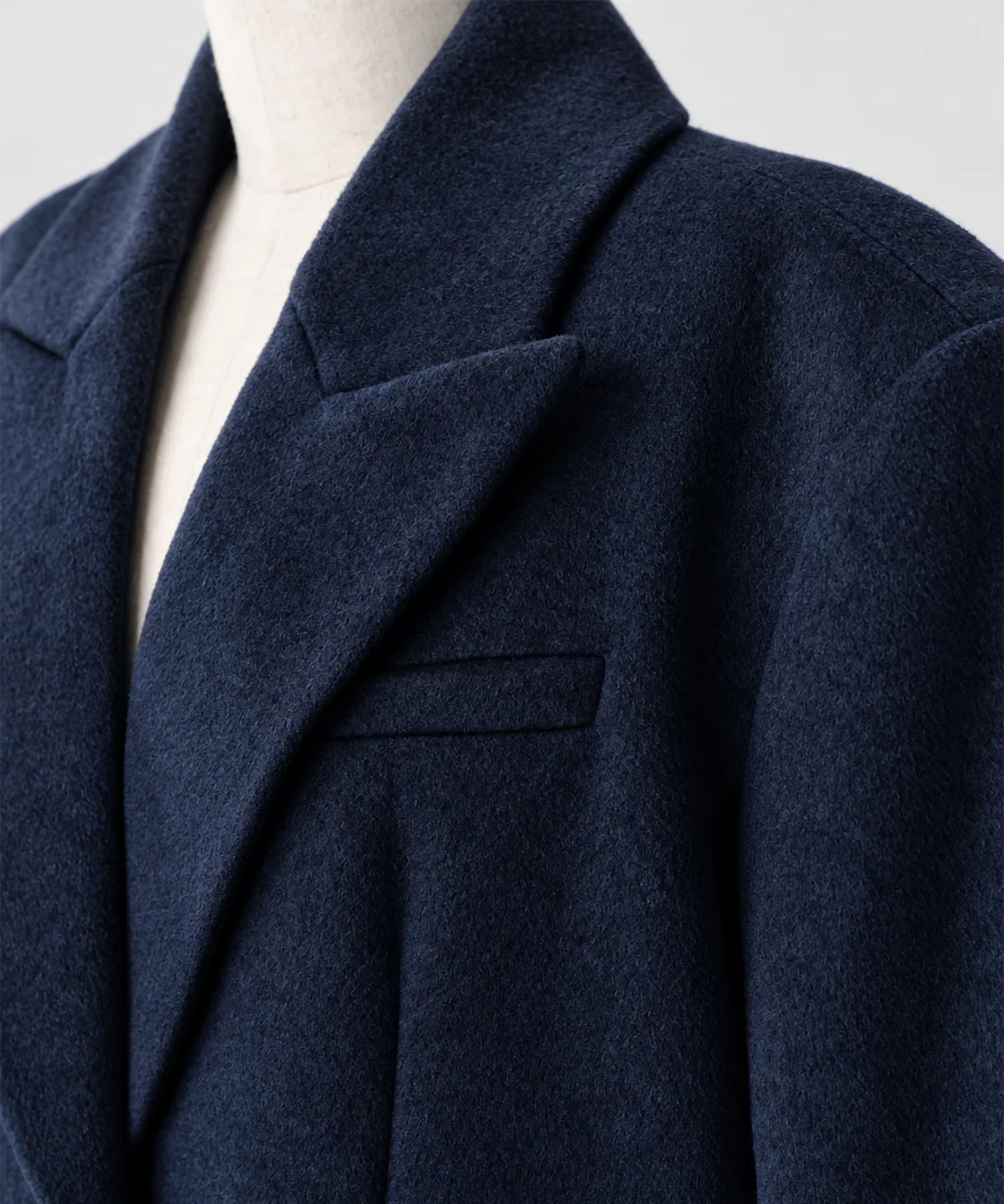 single-breasted long coat/navy Knuth Marf