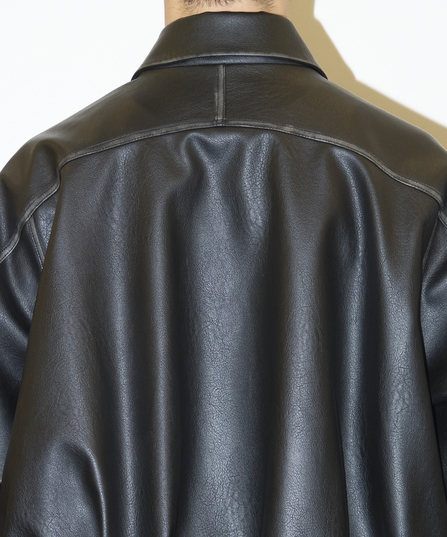 BALOON ZIP UP JACKET FAUX LEATHER CONZ