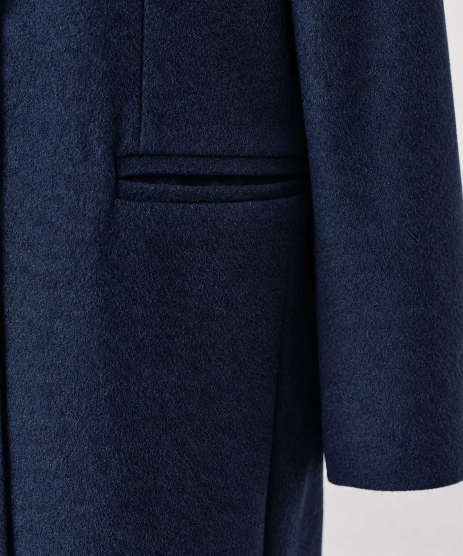 single-breasted long coat/navy Knuth Marf