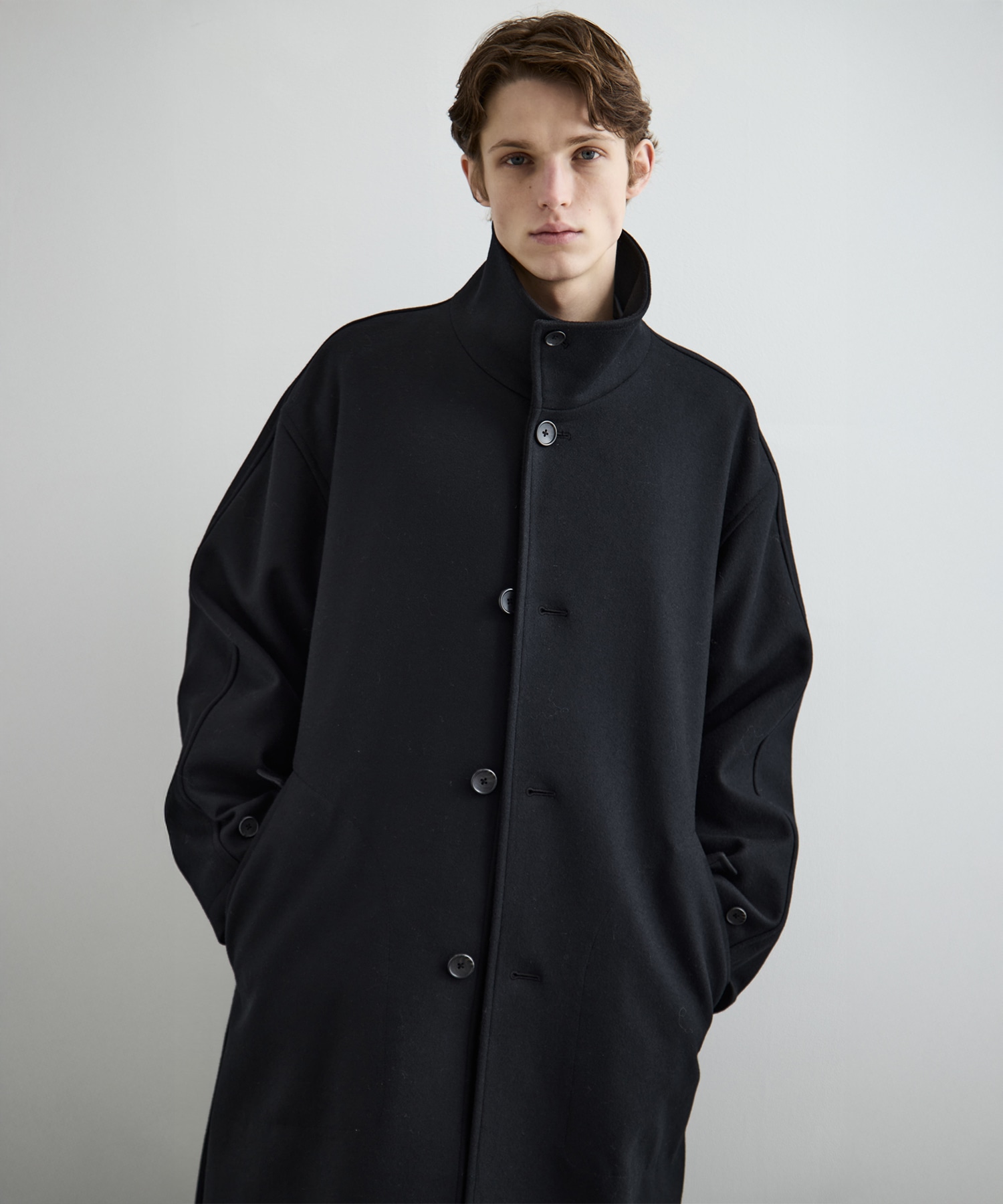 S140 メルトンオーバーサイズスタンドコート CONZ