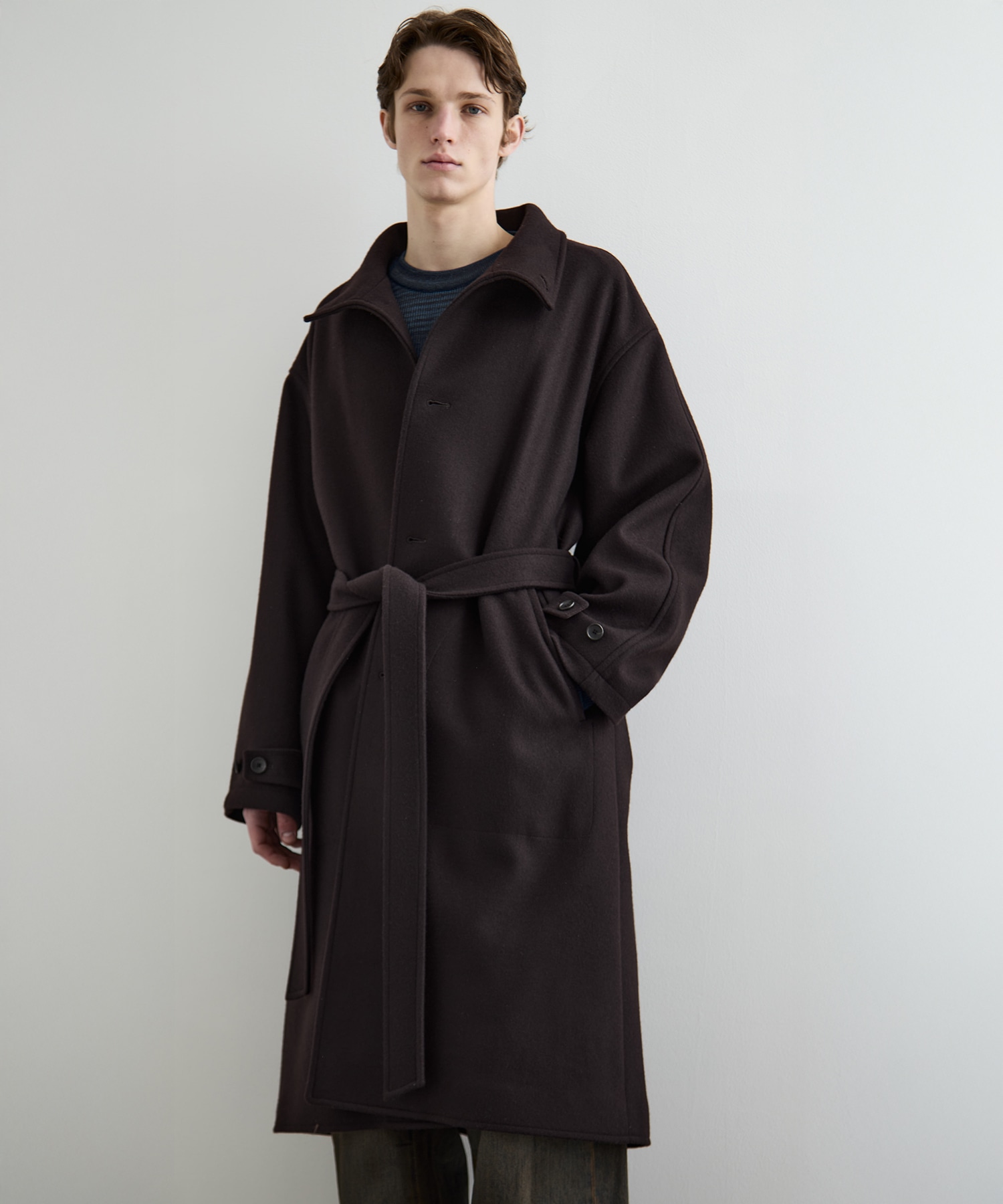 S140 メルトンオーバーサイズスタンドコート CONZ