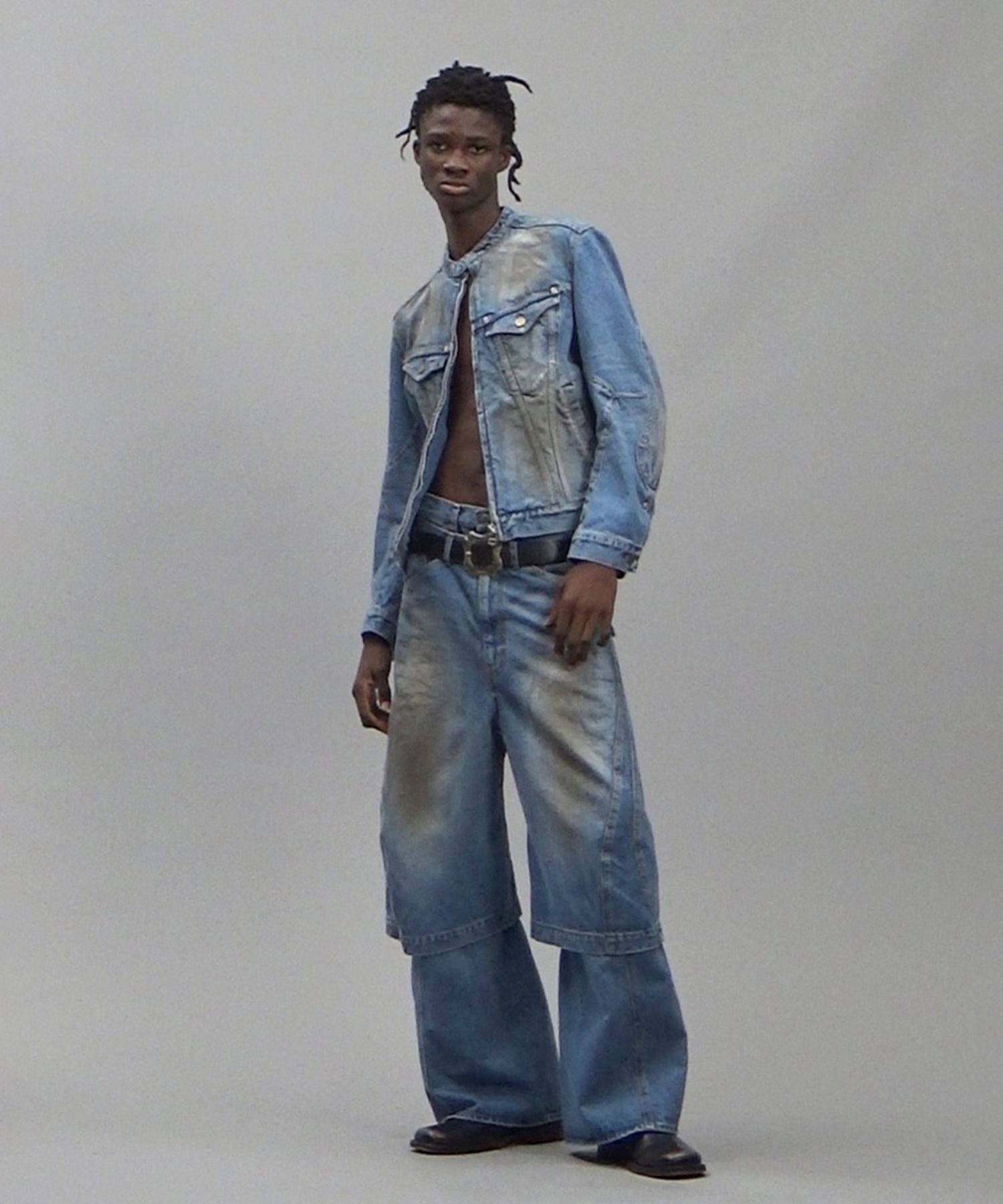 DENIM MOTORCYCLE JACKET NVRFRGT