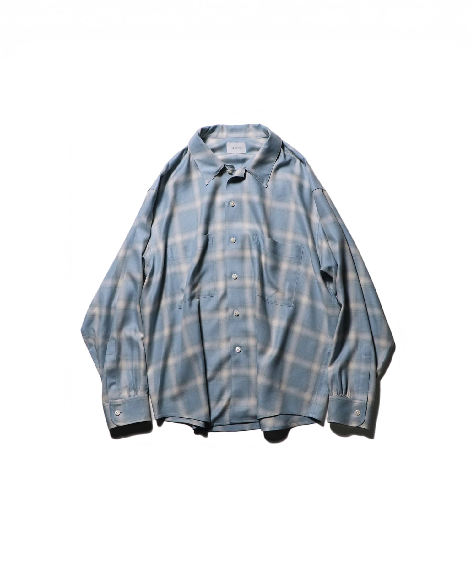 Split yoke big shirt - Ombre check superNova.