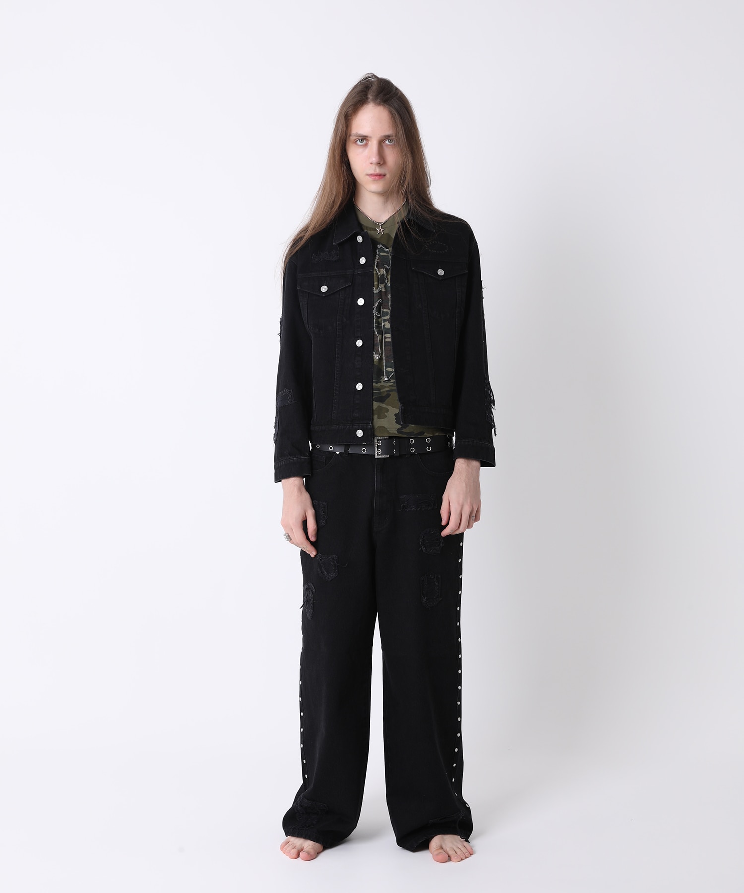 PATCHED DENIM PANTS AFB