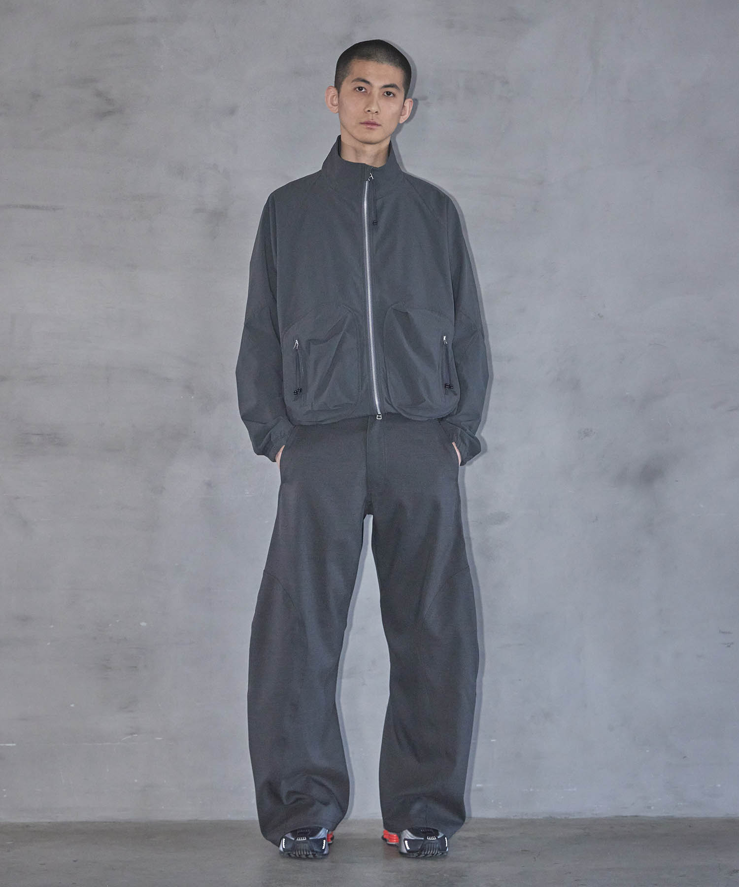別注 STAND COLLAR ZIP UP JACKET NVRFRGT