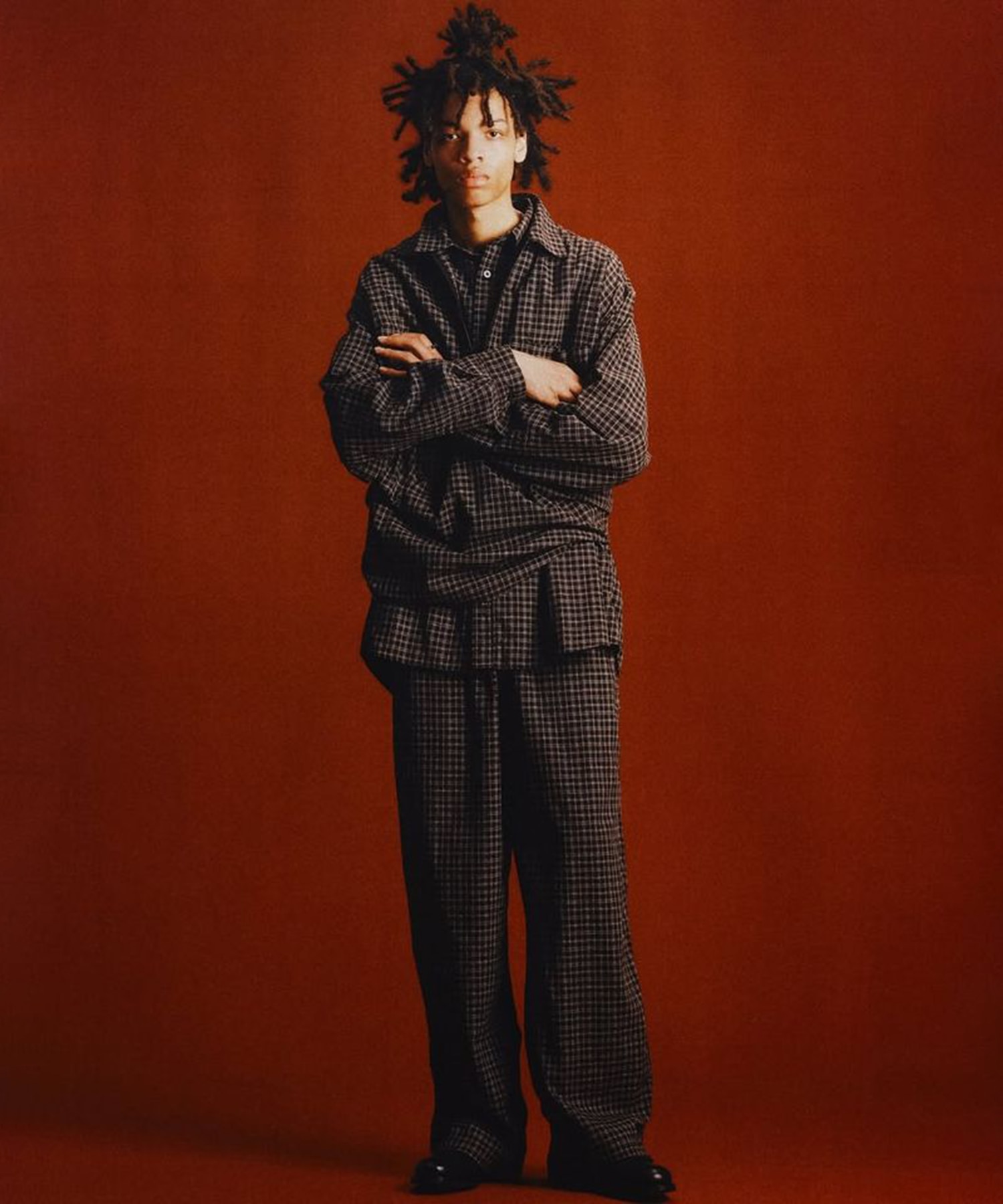 Amundsen Check Oversized L/S Shirts COOTIE PRODUCTIONS