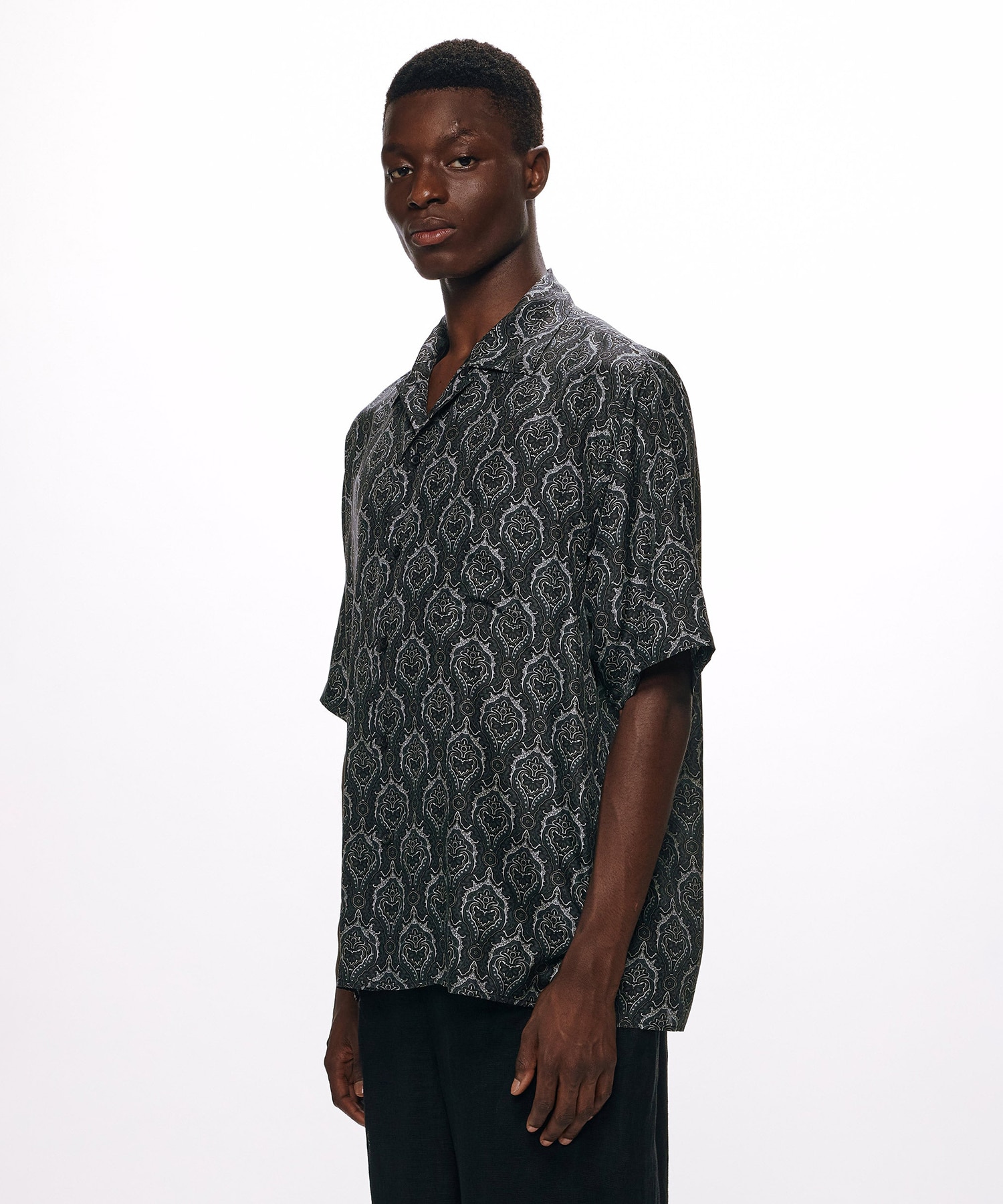 SILK OPEN COLLAR SHIRT MARKAWARE/marka