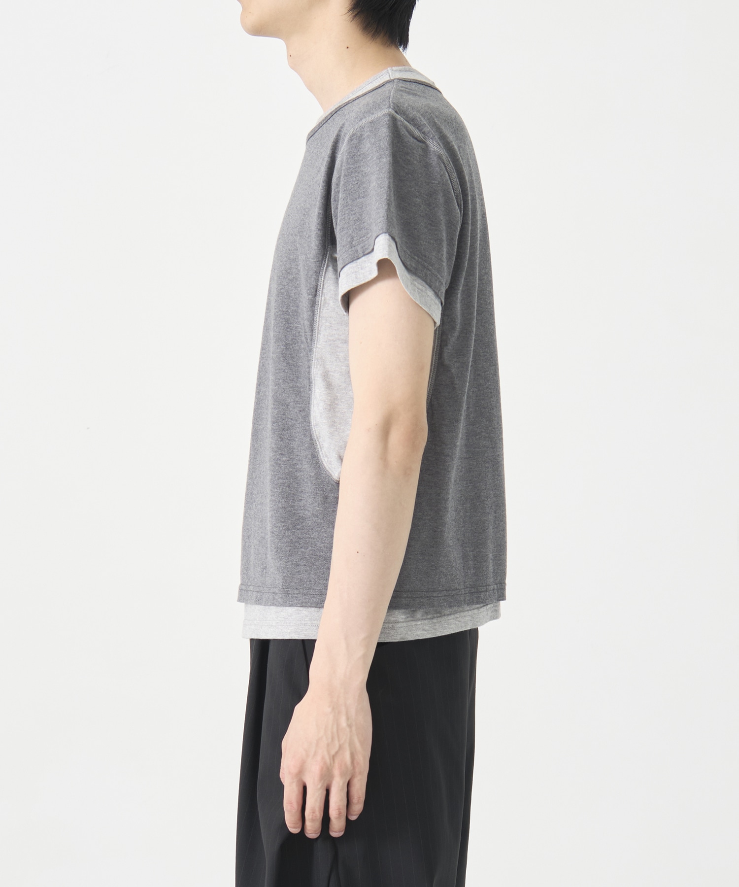 別注 LAYERD SHORT SLEEVE T-SHIRT NVRFRGT