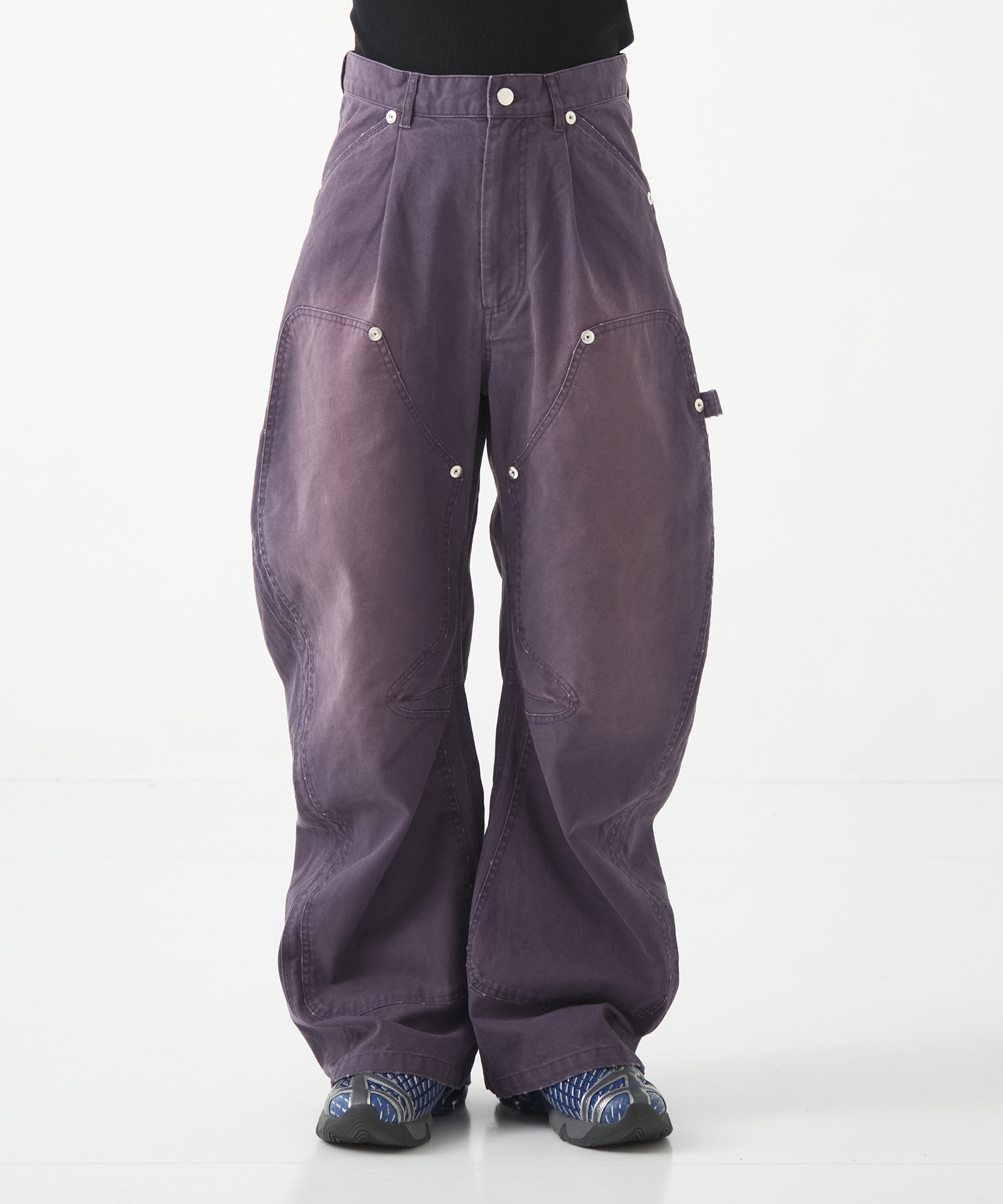 DUCK DOUBLE KNEE CURVED LEG PANTS CONZ