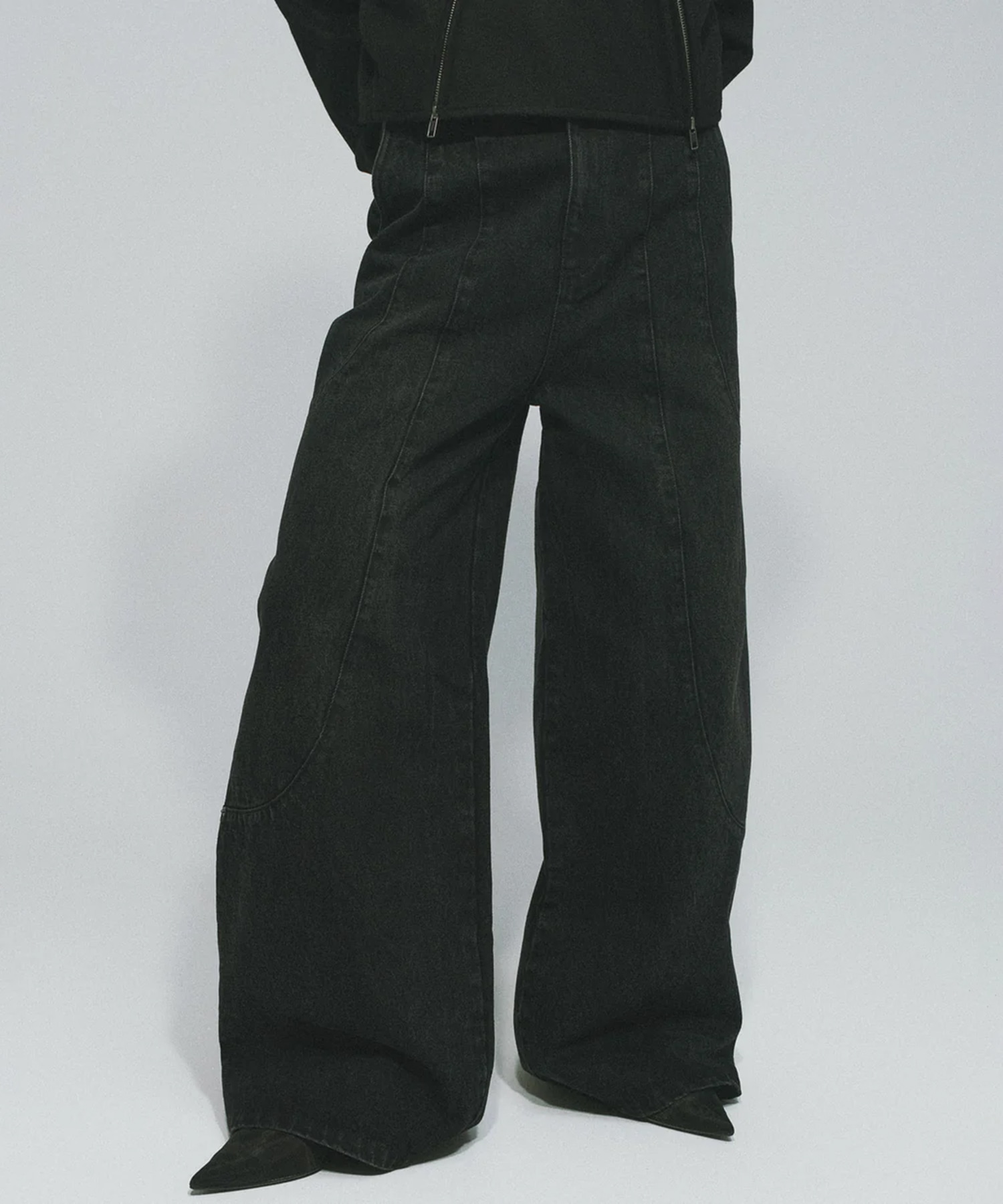 TUCK WIDE DENIM PANTS GOAT ESSENCE