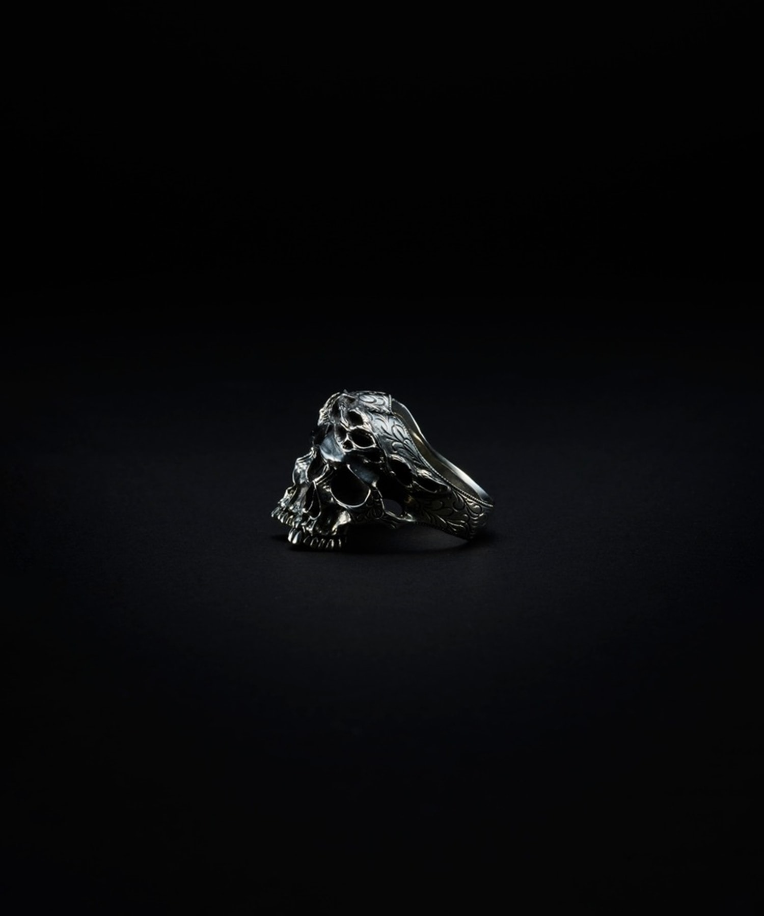 Engraved Calvary Skull Ring Antidote BUYERS CLUB
