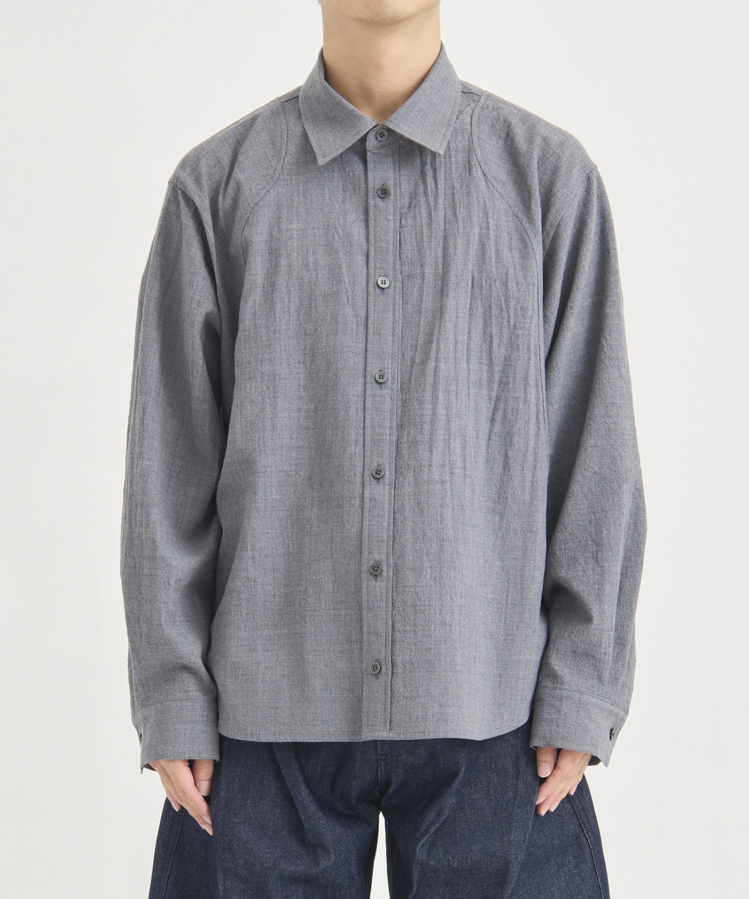 COMPACT FIT WOOL PANEL SHIRT CONZ