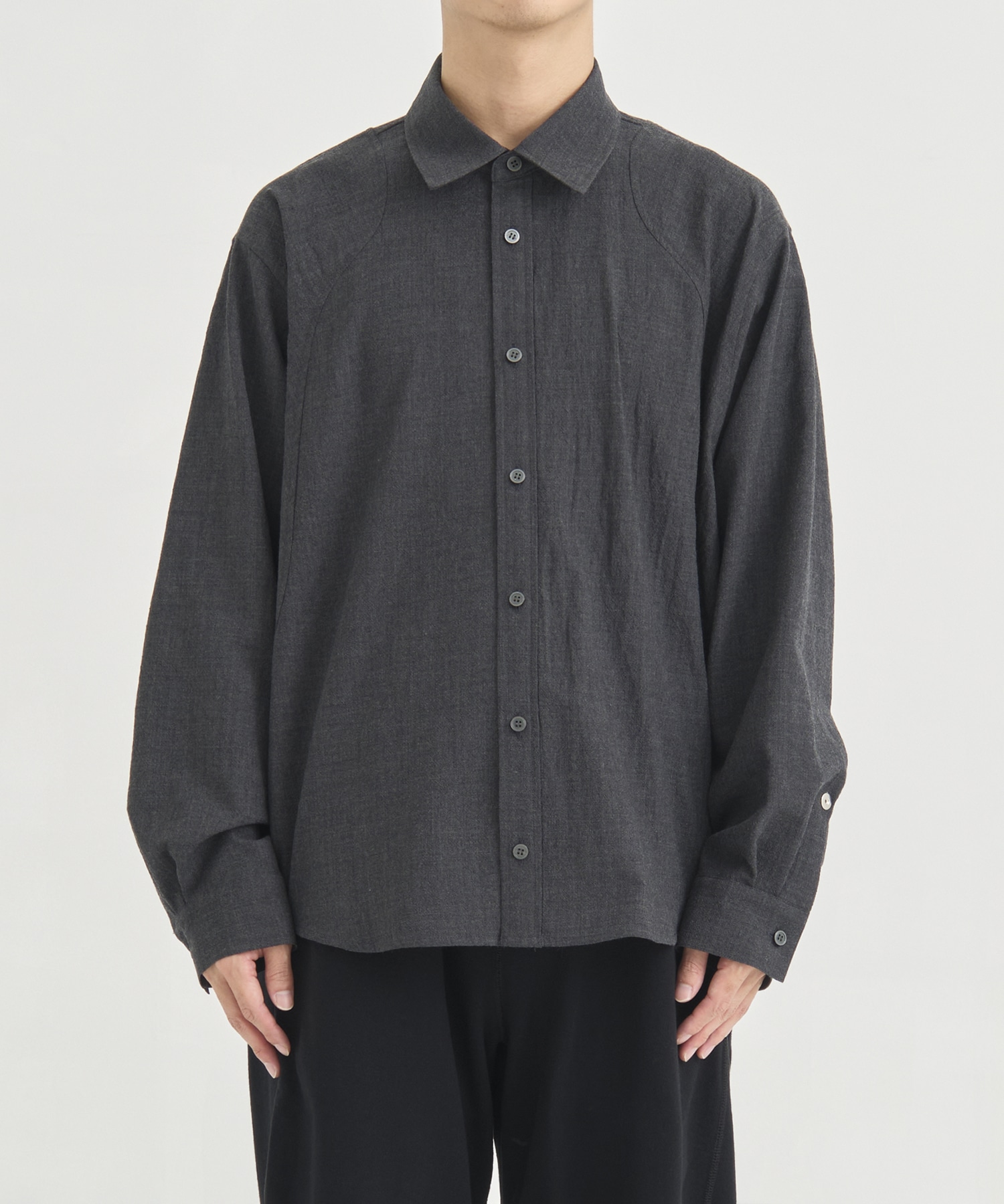 COMPACT FIT WOOL PANEL SHIRT CONZ