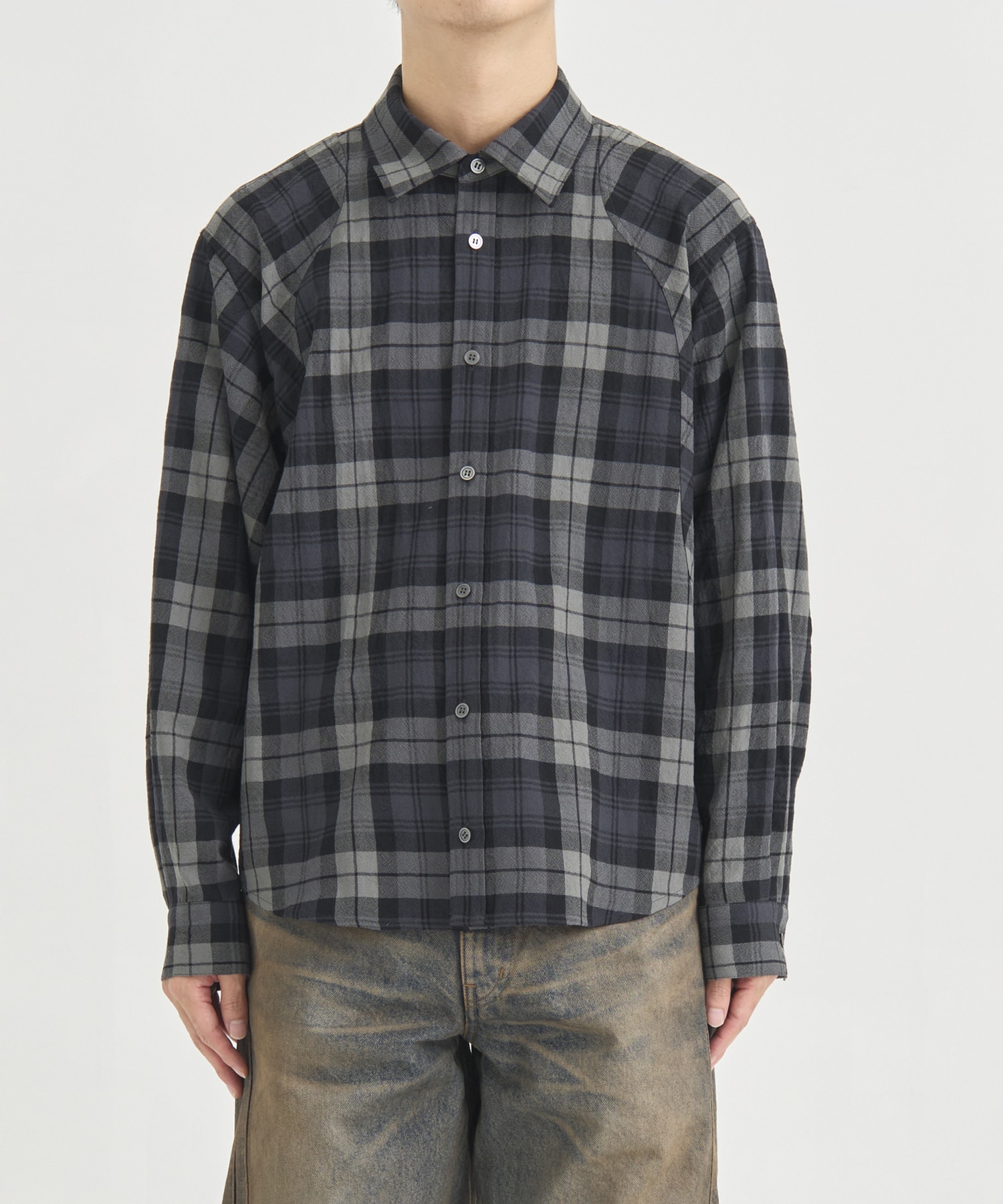 COMPACT FIT WOOL PANEL SHIRT CONZ