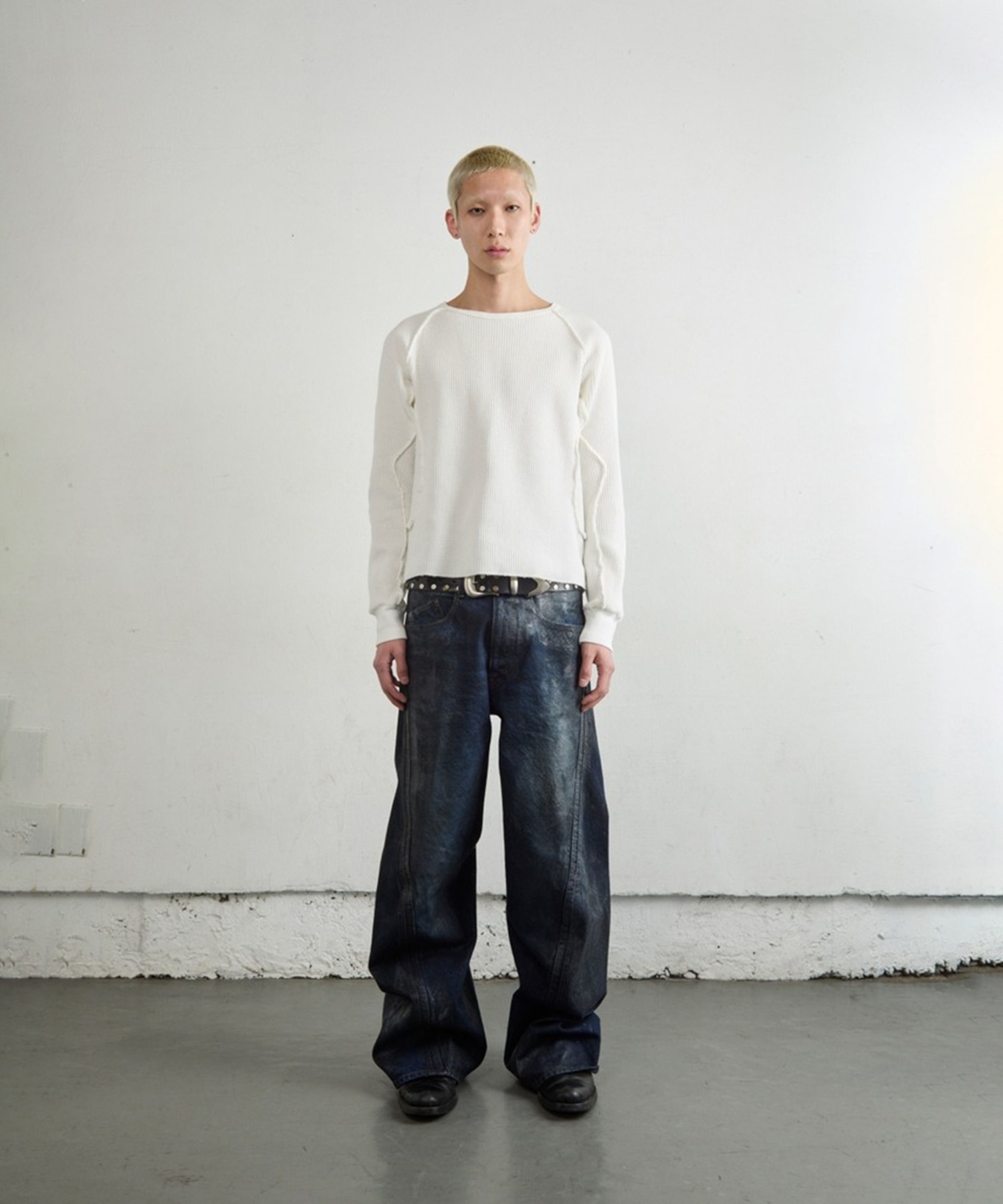 WAFFLE THERMAL LONG SLEEVE T-SHIRT NVRFRGT