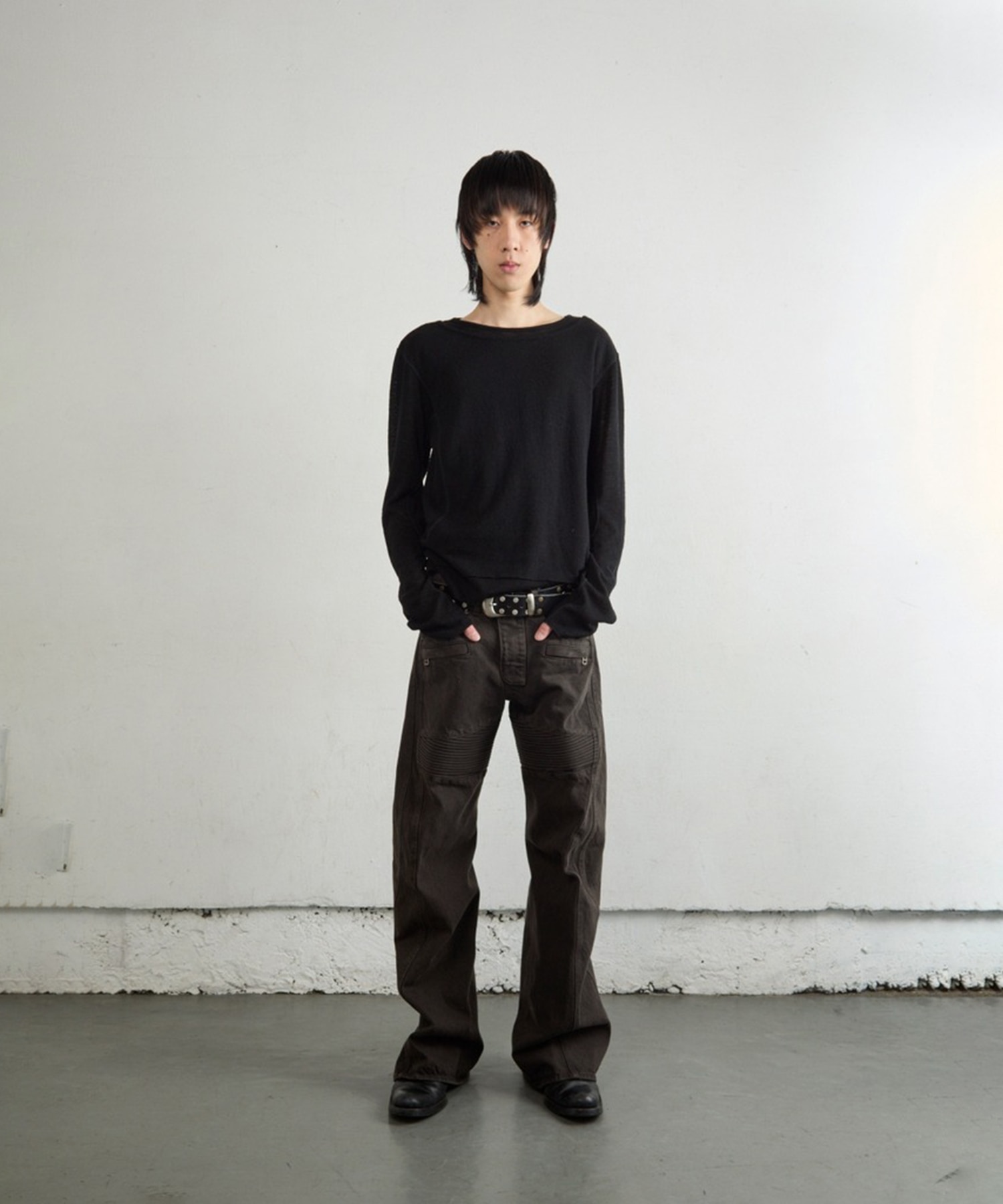 DOUBLE LAYERED LONG SLEEVE T SHIRT NVRFRGT
