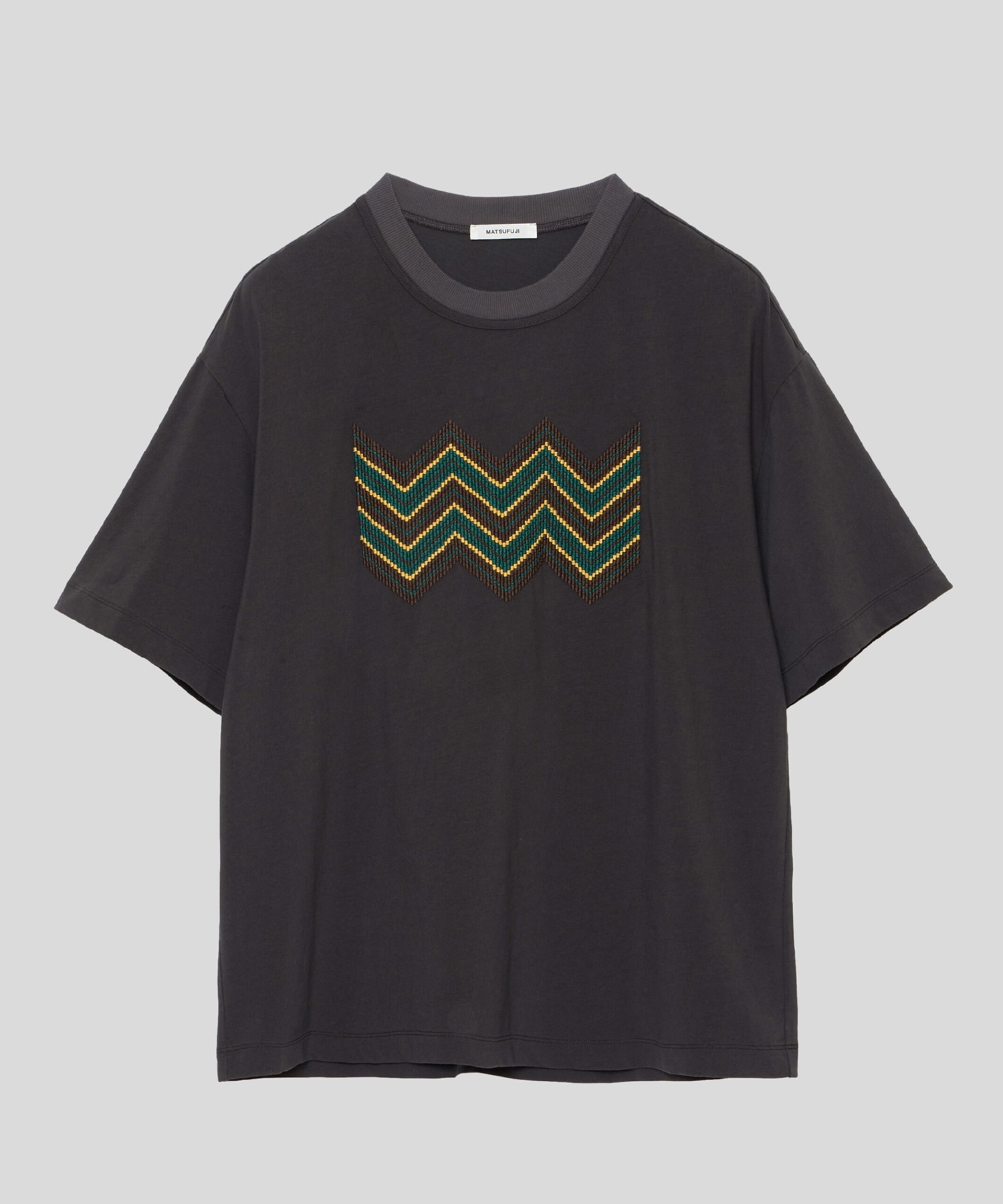 Beads Embroidery Short Sleeve T-shirt MATSUFUJI