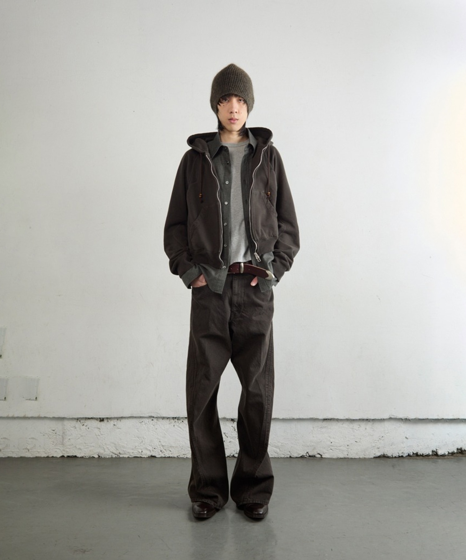 PANELLED ZIP UP HOODIE NVRFRGT