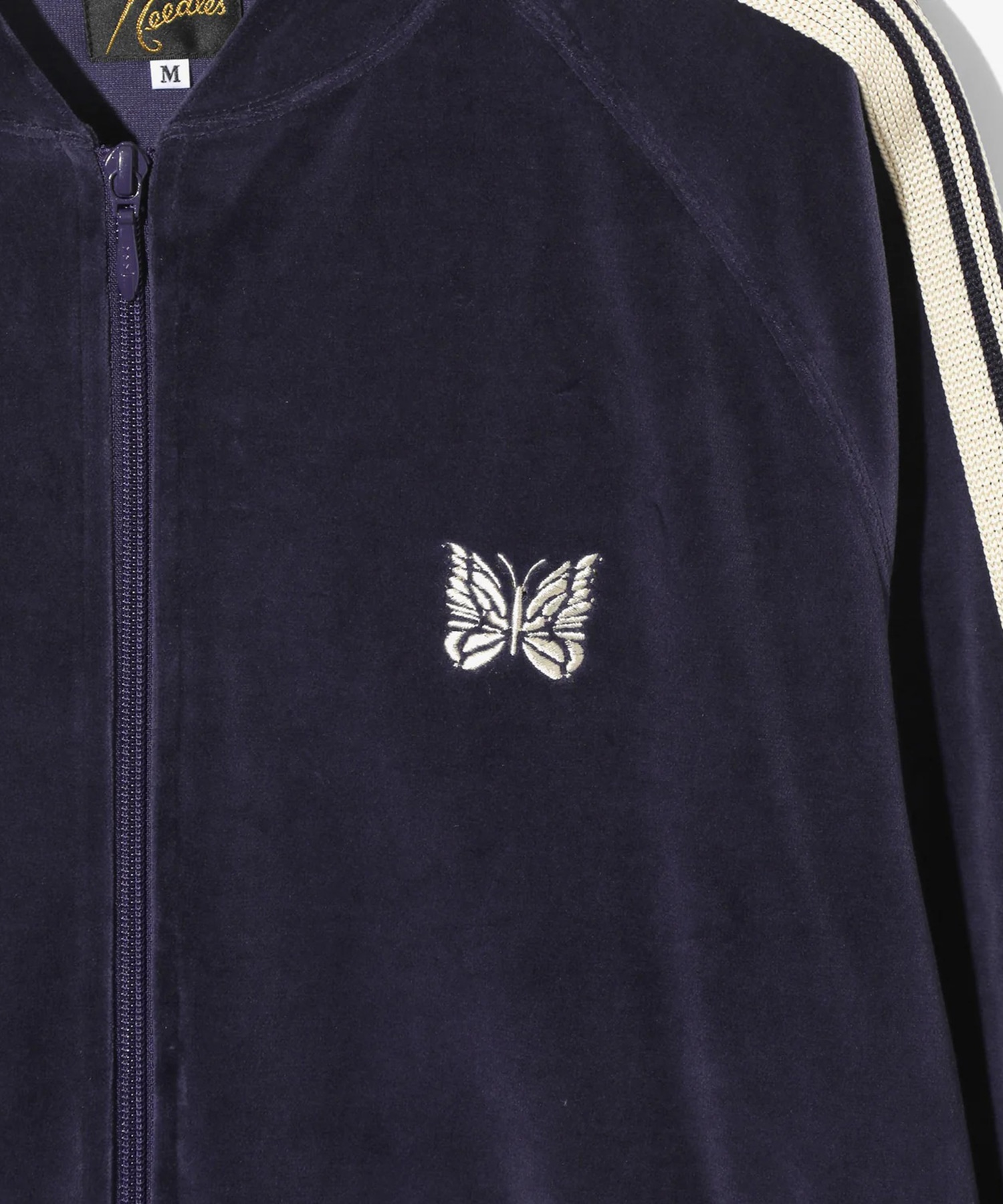 Rib Collar Track Jacket C/PE Velour Needles