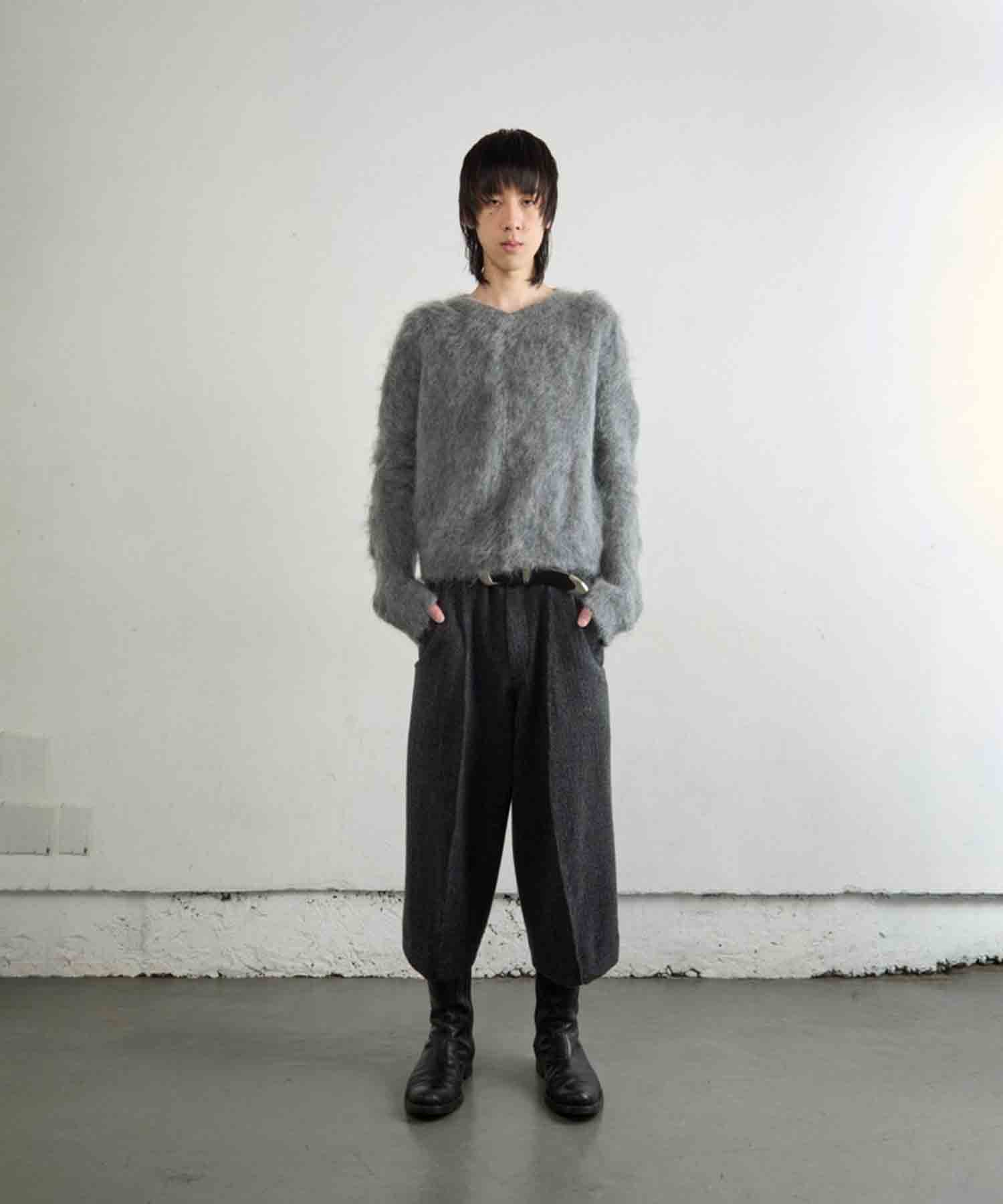 BRUSHED MOHAIR V-NECK SWEATER NVRFRGT