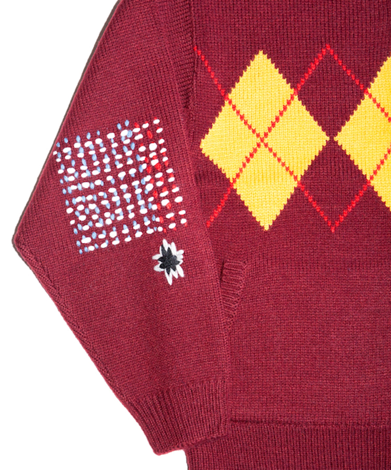 ARGYLE CARDIGAN RICE NINE TEN