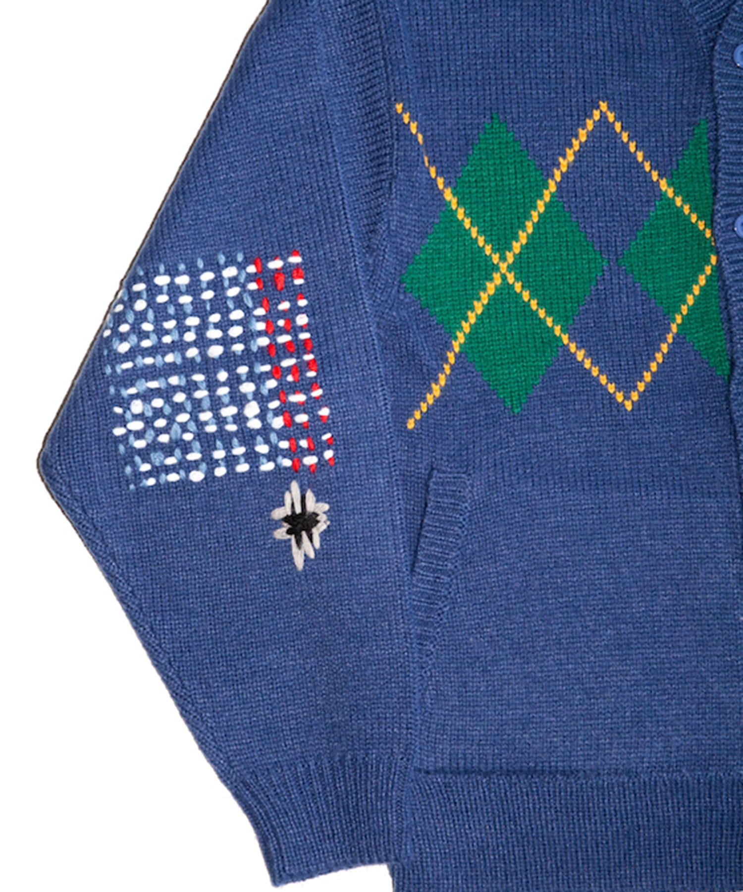 ARGYLE CARDIGAN RICE NINE TEN